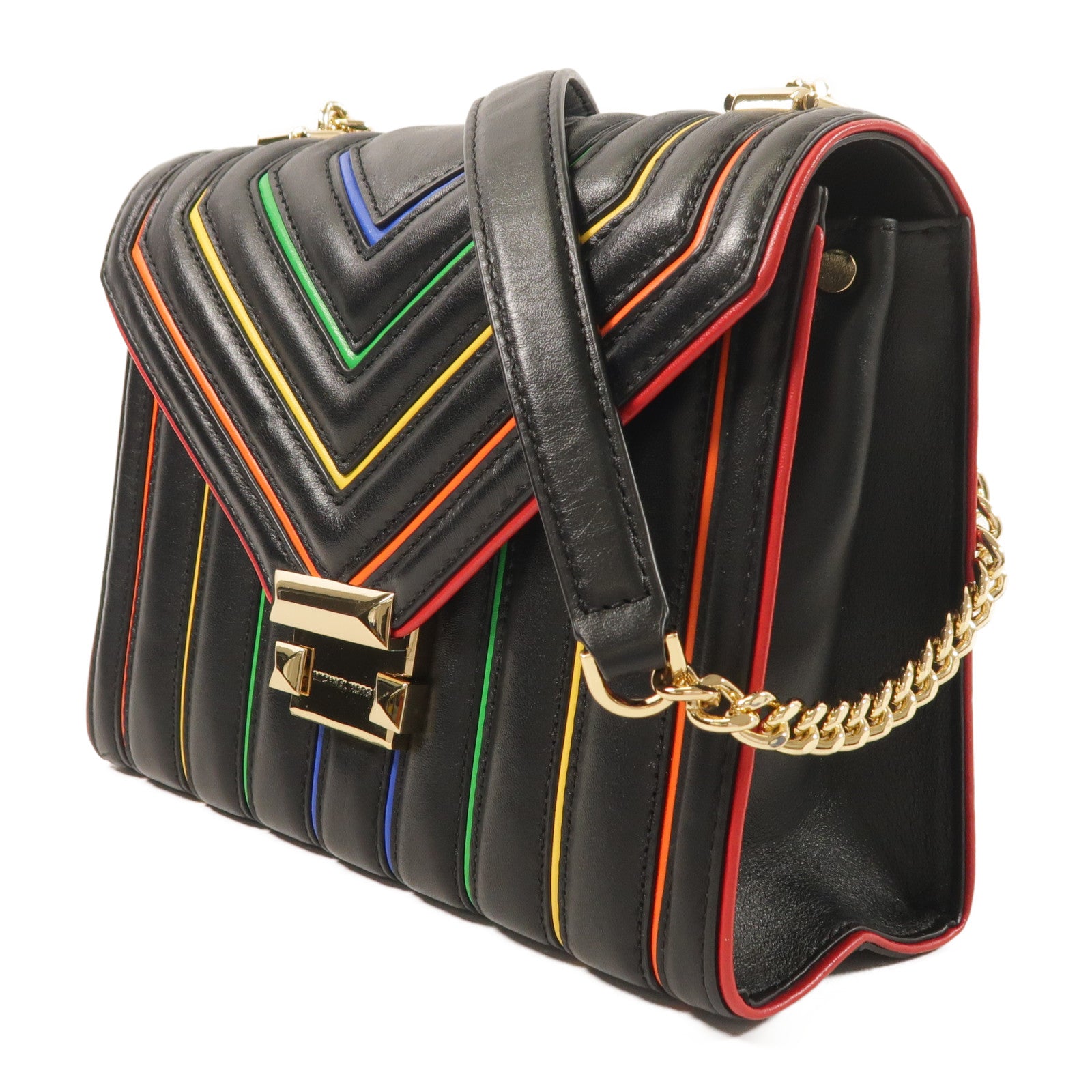 Michael Kors 牛皮皮革Chain Shoulder鏈帶肩背袋
