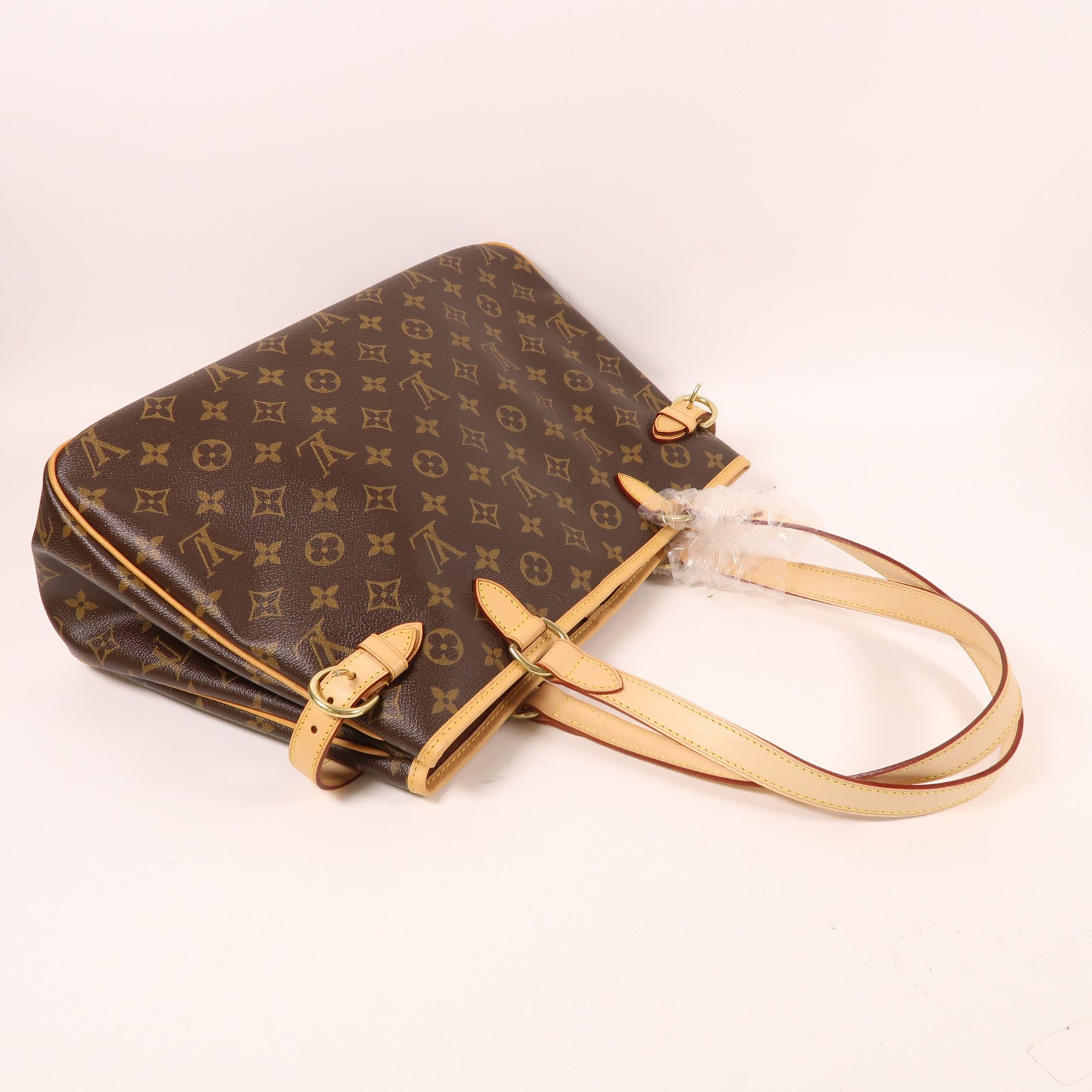 LOUIS VUITTON Monogram Batignolles Horizontal金扣肩背袋棕色