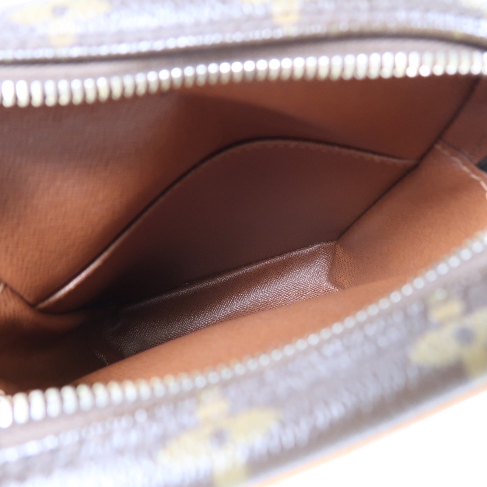 LOUIS VUITTON Monogram Danube金扣肩背袋棕色