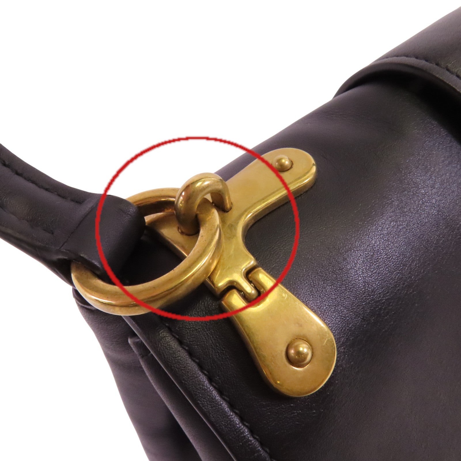 PRADA 牛皮皮革City Bag金扣肩背袋