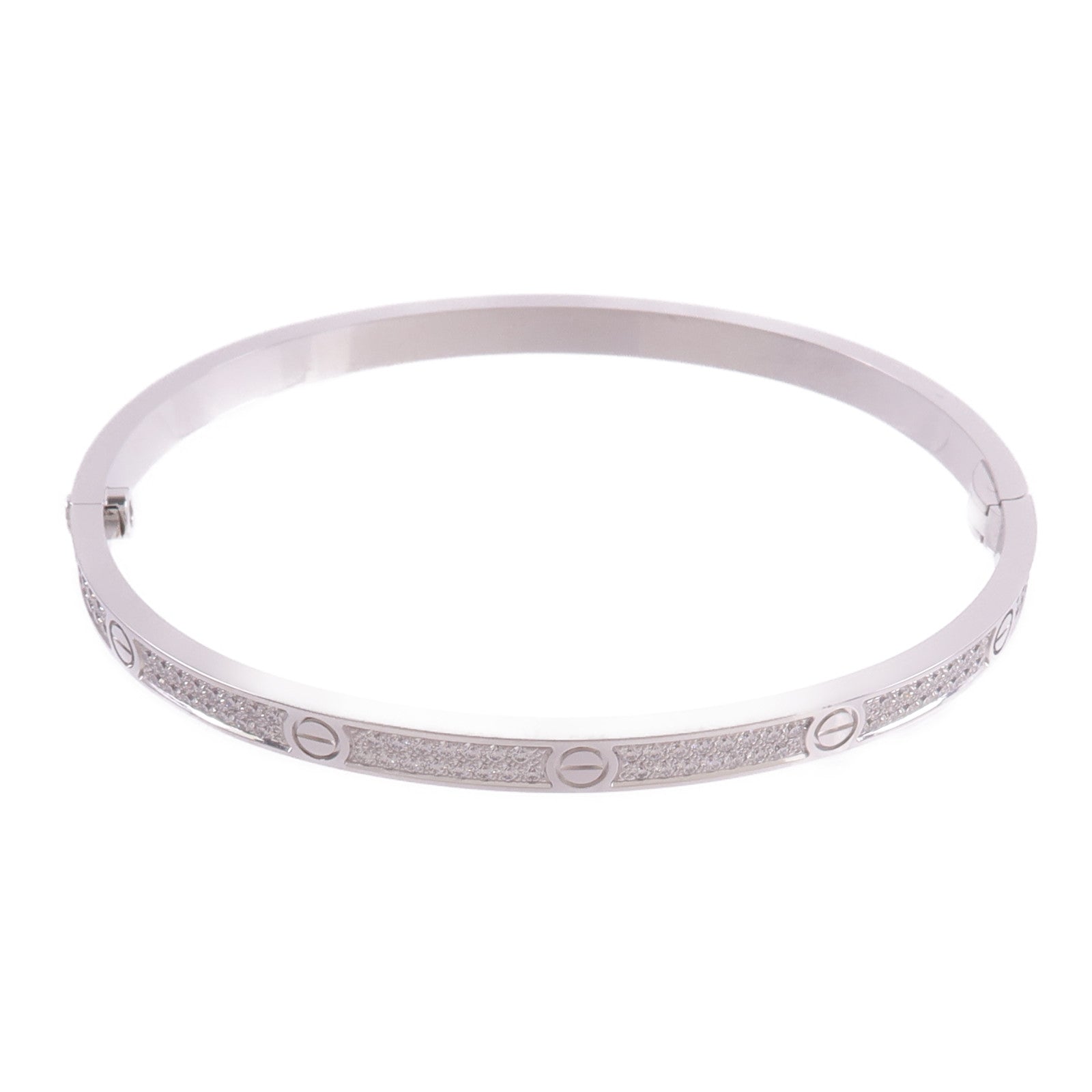 CARTIER 【激減優惠】18K白金Love Bracelet Full Diamonds Small Model鑽石手鐲