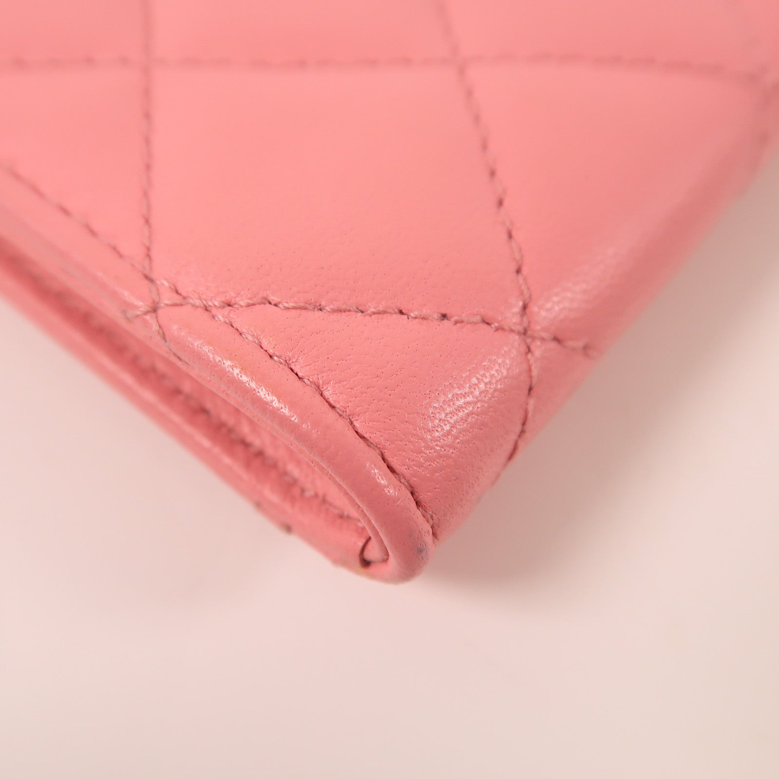 CHANEL 【激減優惠】羊皮皮革Card Case金扣卡片套