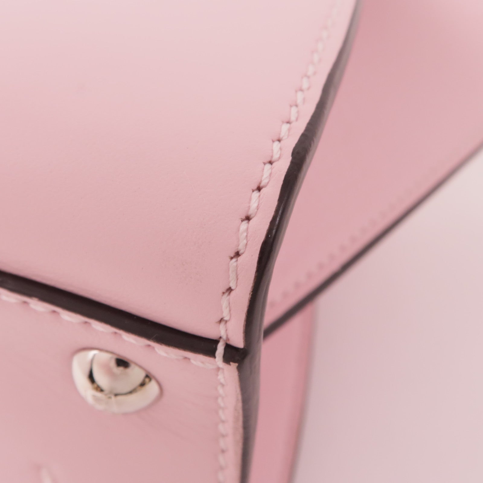 FENDI 牛皮皮革2 Way Shoulder銀扣手挽肩背兩用袋