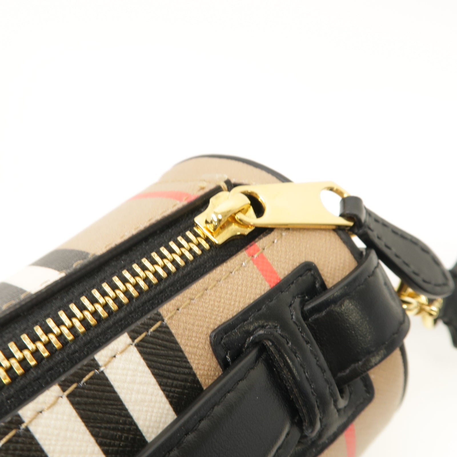 BURBERRY 塗層帆布2way Shoulder Bag金扣手挽肩背兩用袋米色