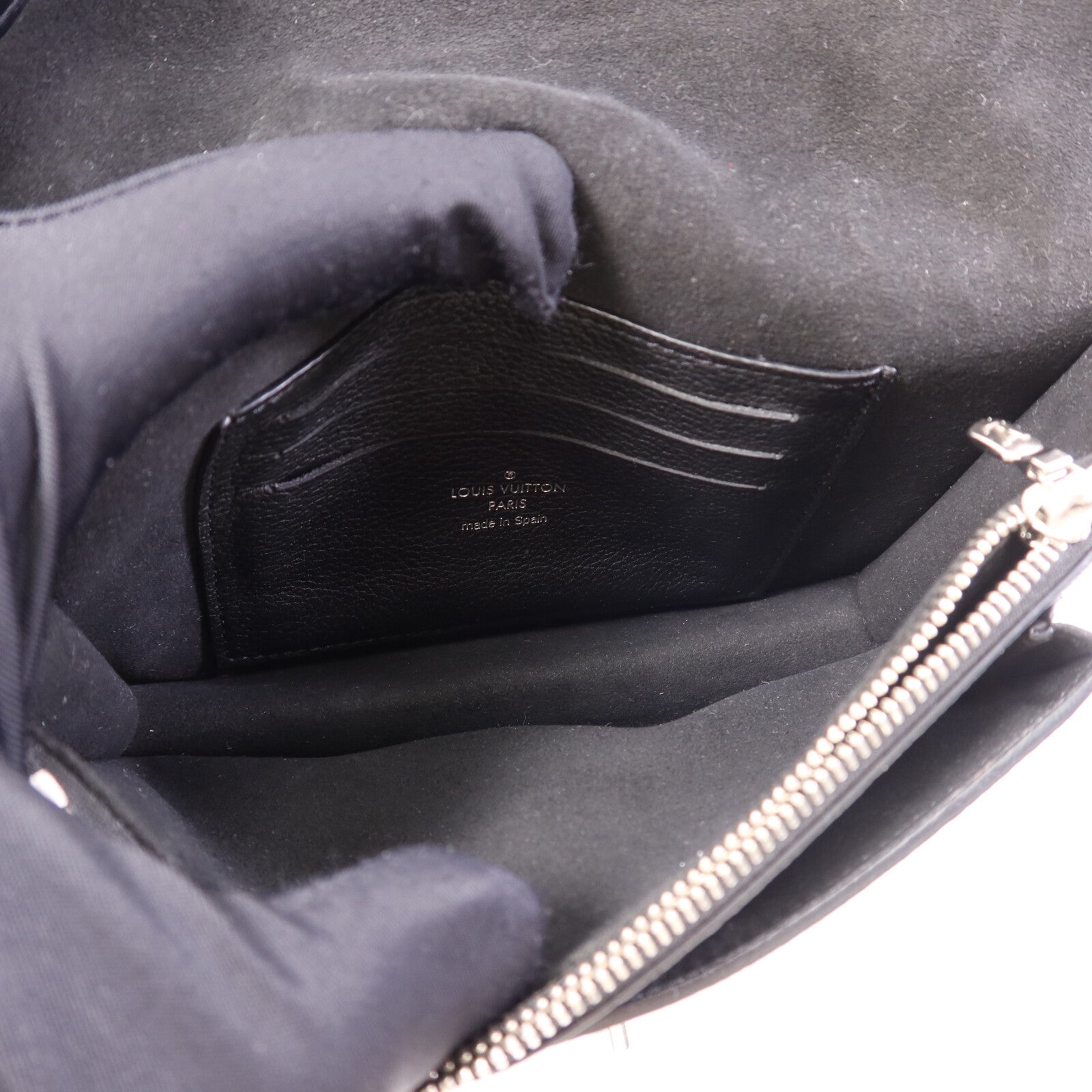 LOUIS VUITTON 牛皮皮革Mylockme銀扣鏈帶肩背袋