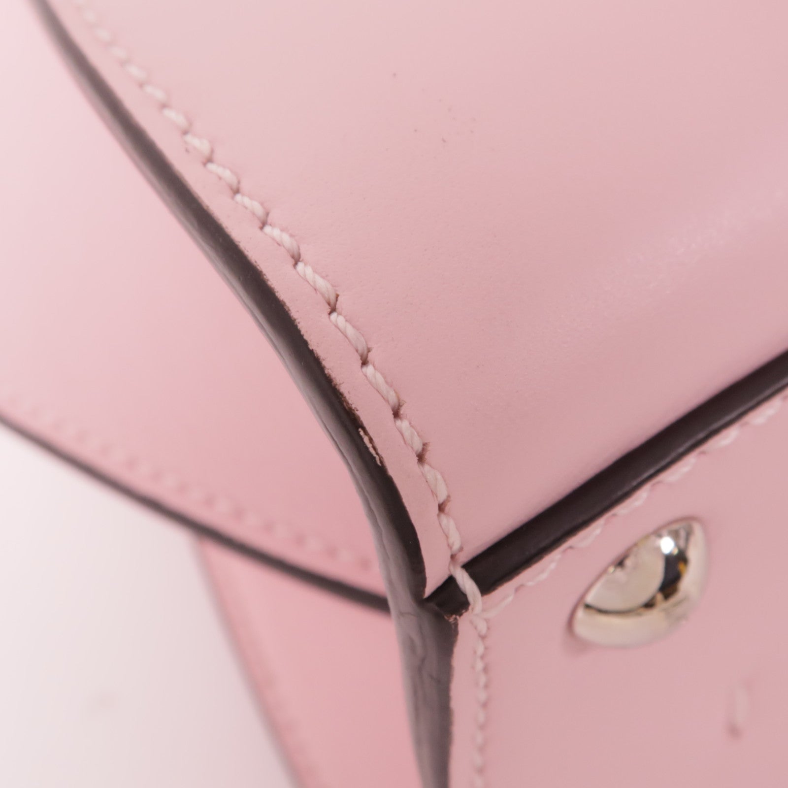 FENDI 牛皮皮革2 Way Shoulder銀扣手挽肩背兩用袋