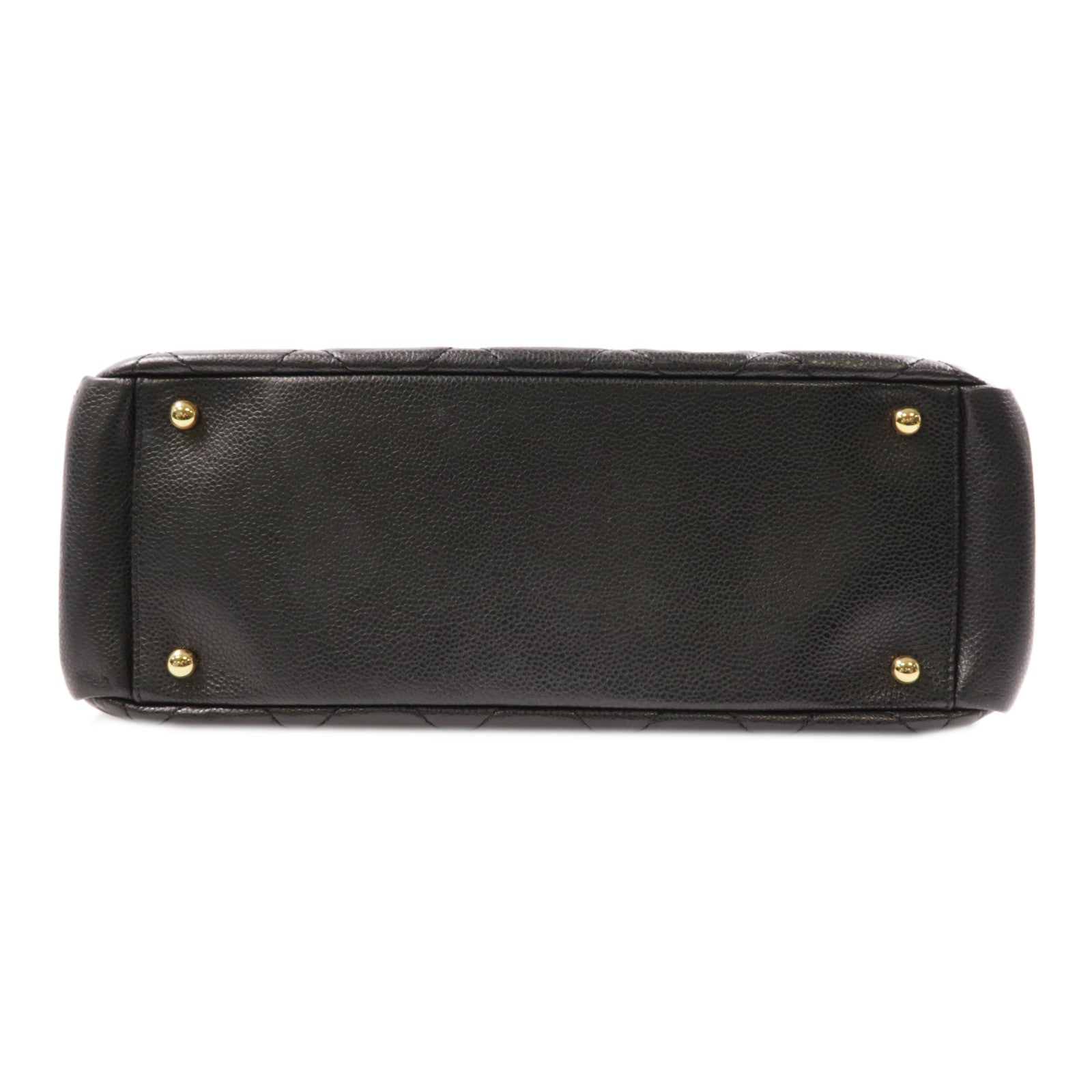 CHANEL 牛皮皮革Hand Bag金扣肩背袋黑色