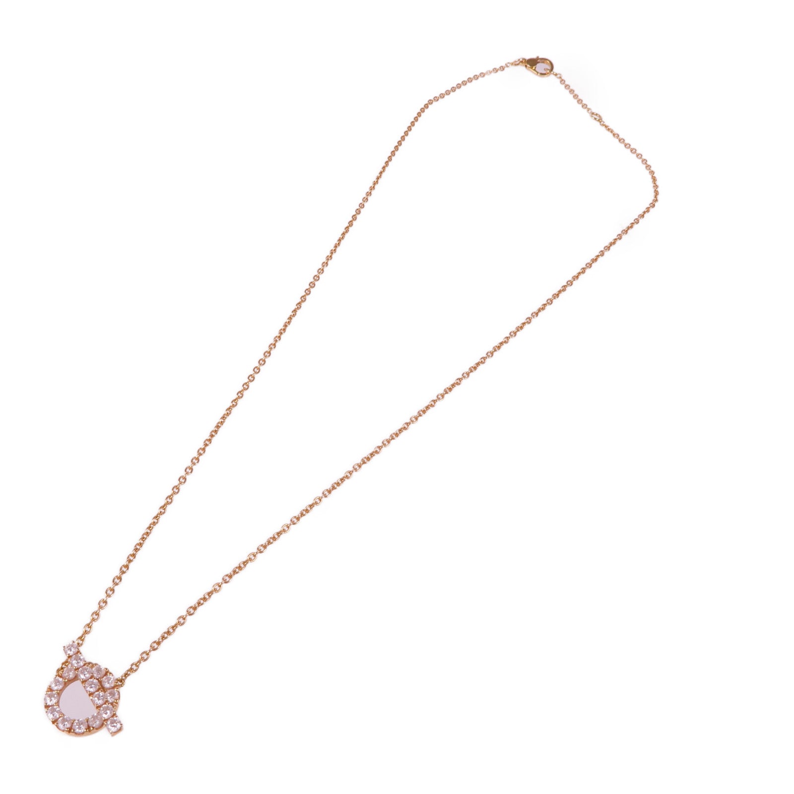 HERMES 【激減優惠】18K玫瑰金Finesse Pendant鑽石項鍊