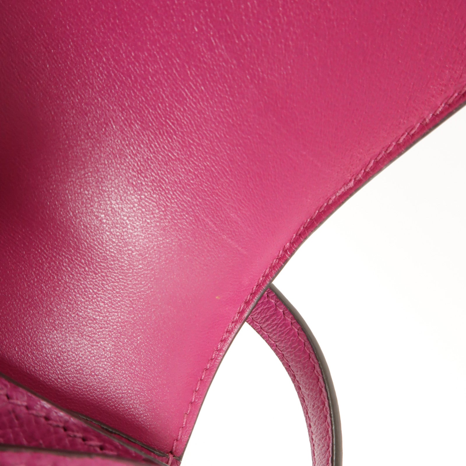HERMES Epsom皮革Constance Mini肩背袋Rose Pourpre