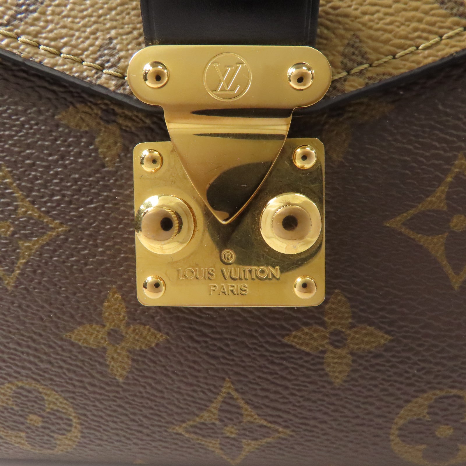 LOUIS VUITTON Monogram Reverse Pochette Metis金扣手挽肩背兩用袋