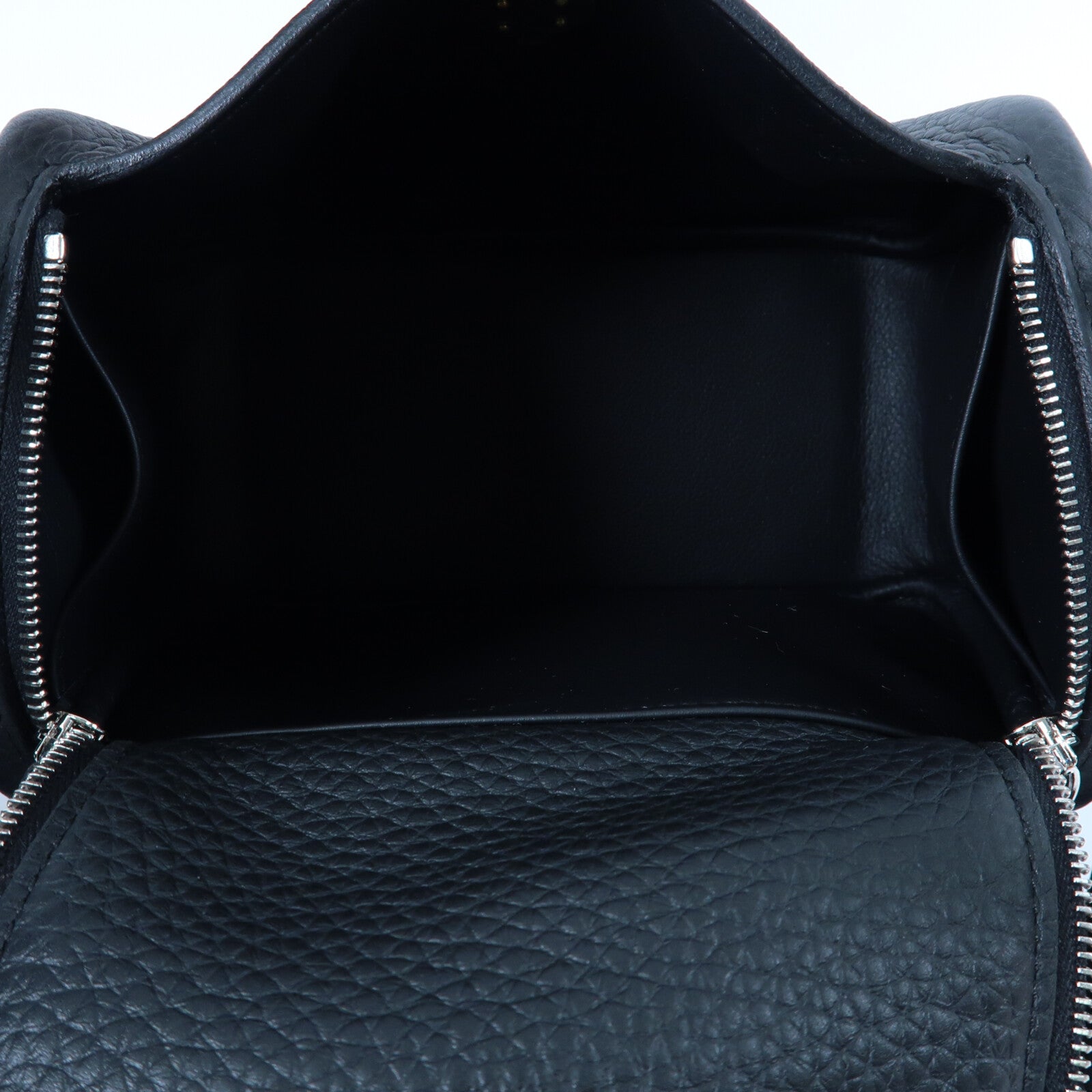HERMES Clemence皮革Mini Lindy手挽肩背兩用袋Noir