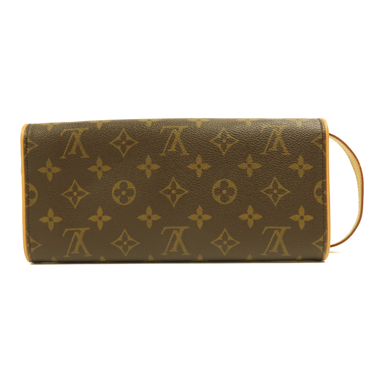 LOUIS VUITTON Monogram Pechette Twin GM金扣肩背袋啡色