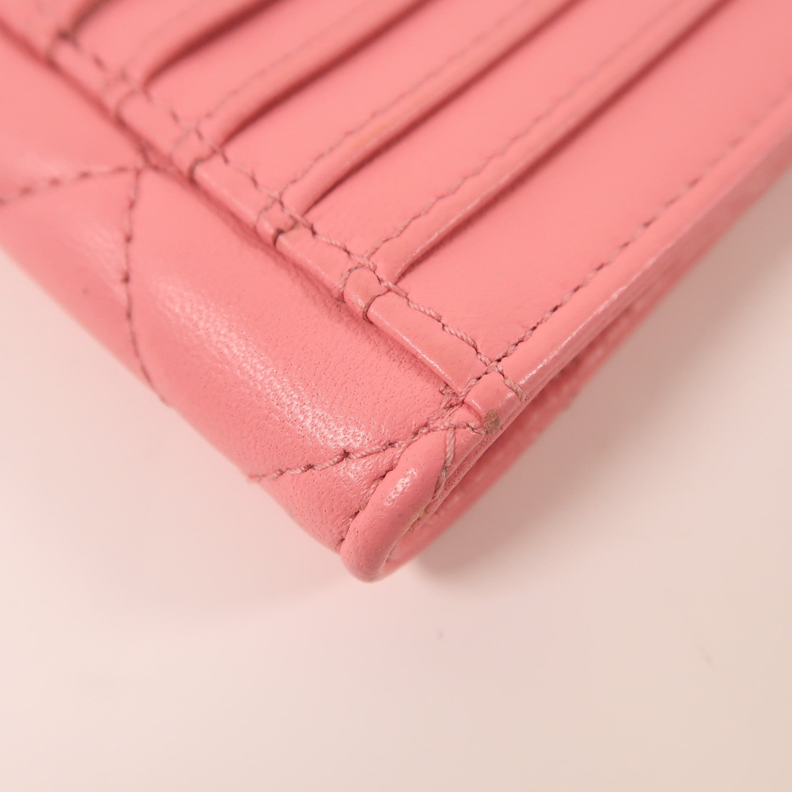 CHANEL 【激減優惠】羊皮皮革Card Case金扣卡片套