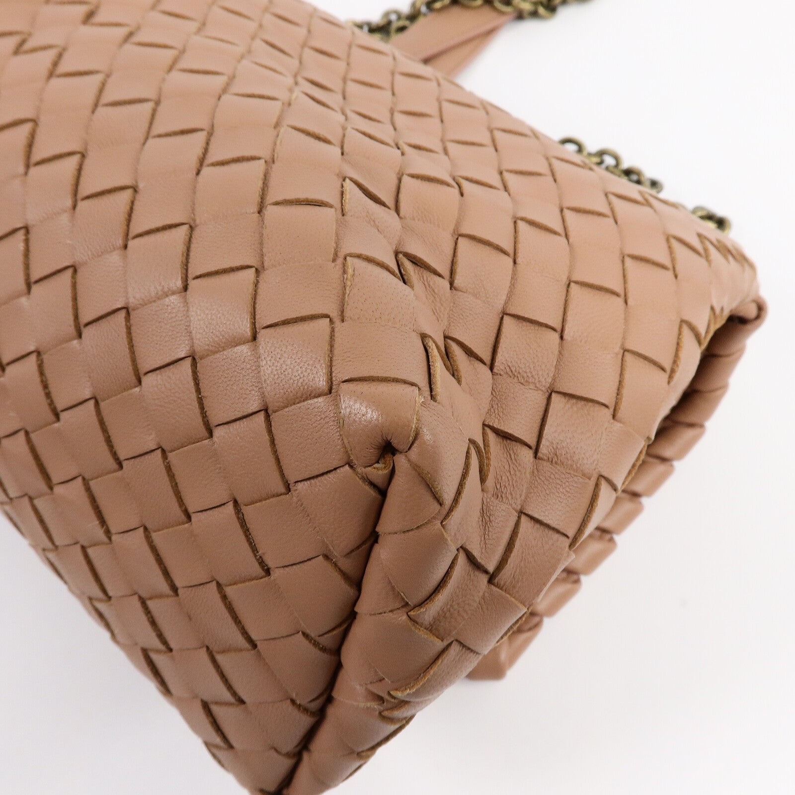 BOTTEGA VENETA 羊皮皮革Small Olimpia Bag鏈帶肩背袋