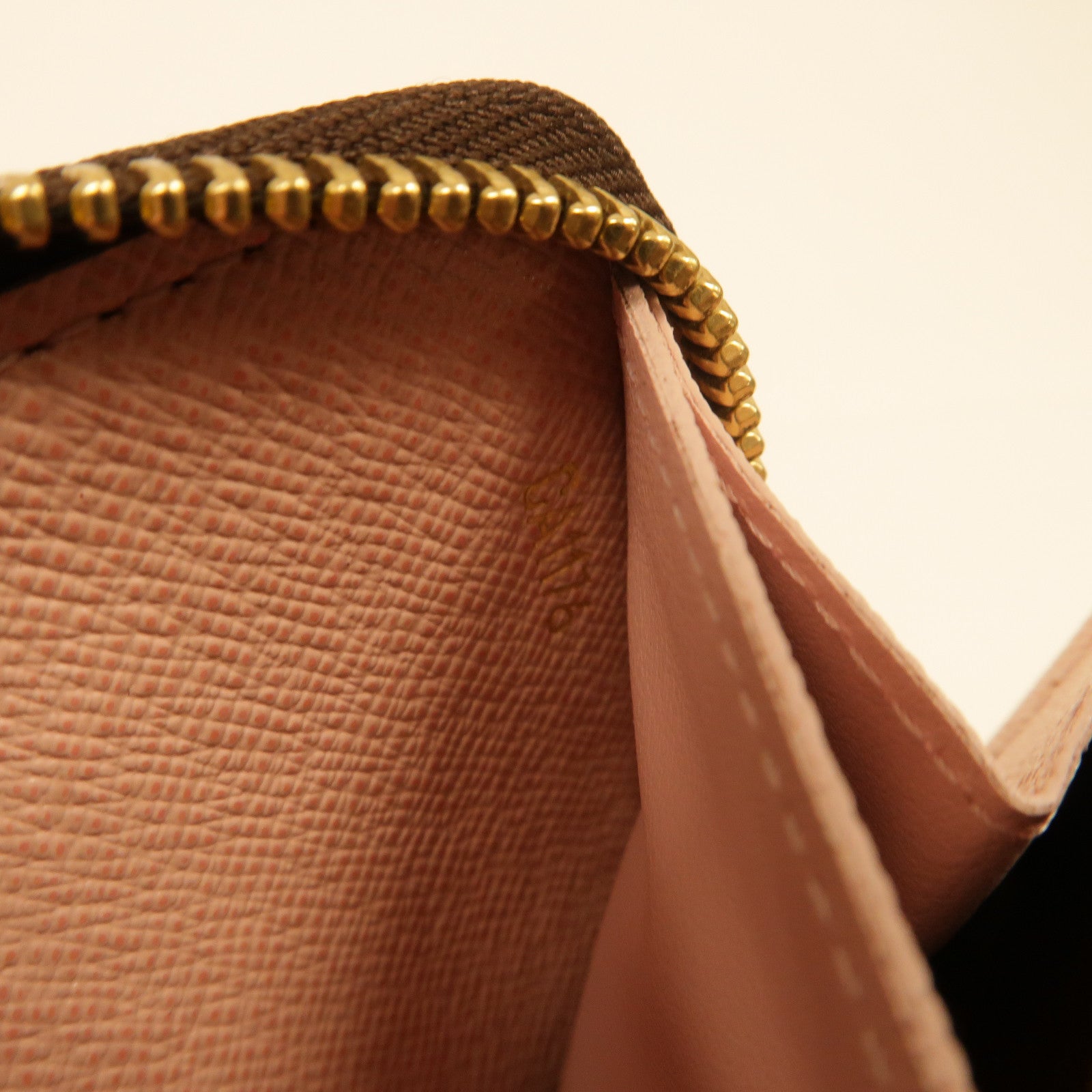 LOUIS VUITTON Monogram Clemence Wallet金扣長錢包啡色/粉紅色