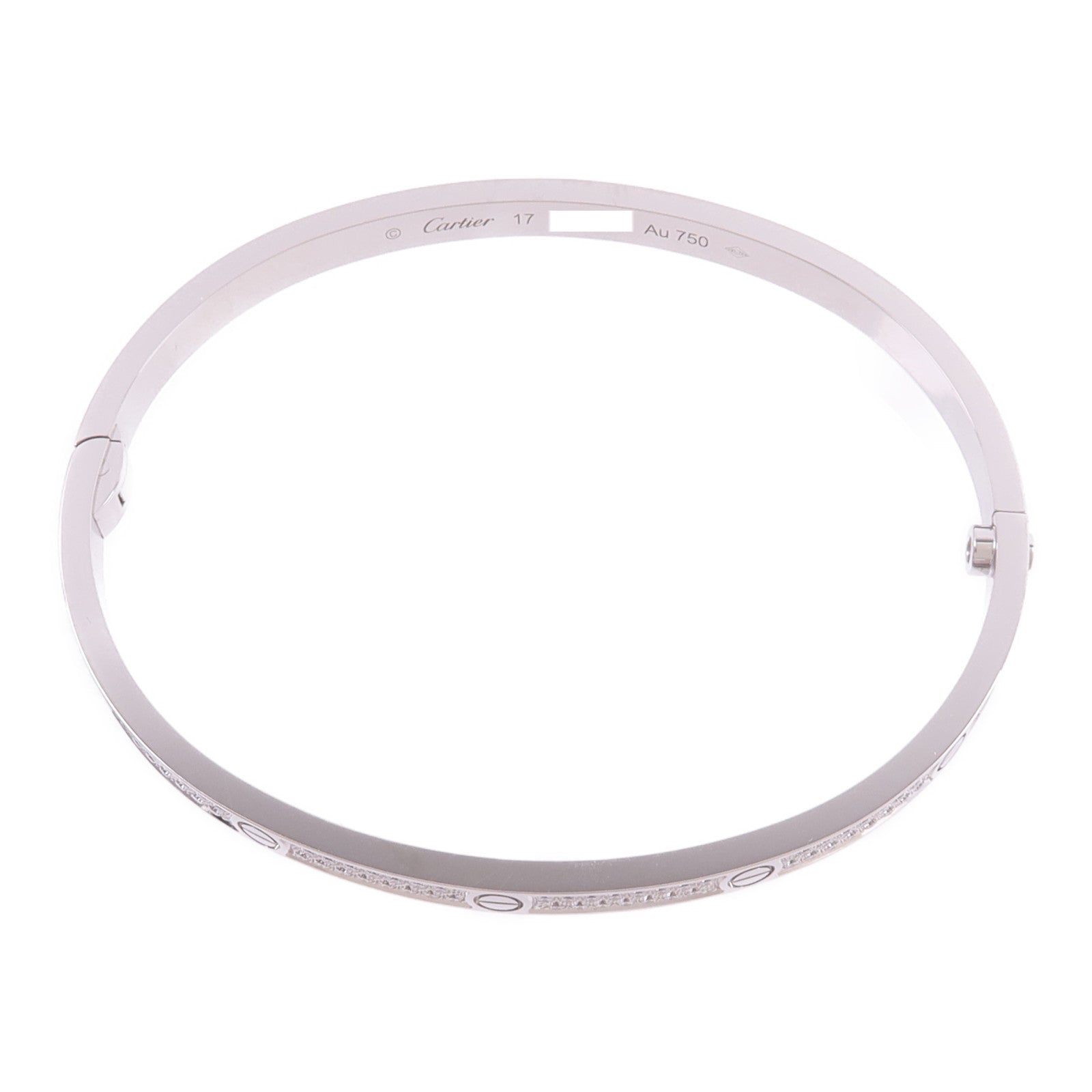 CARTIER 【激減優惠】18K白金Love Bracelet Full Diamonds Small Model鑽石手鐲