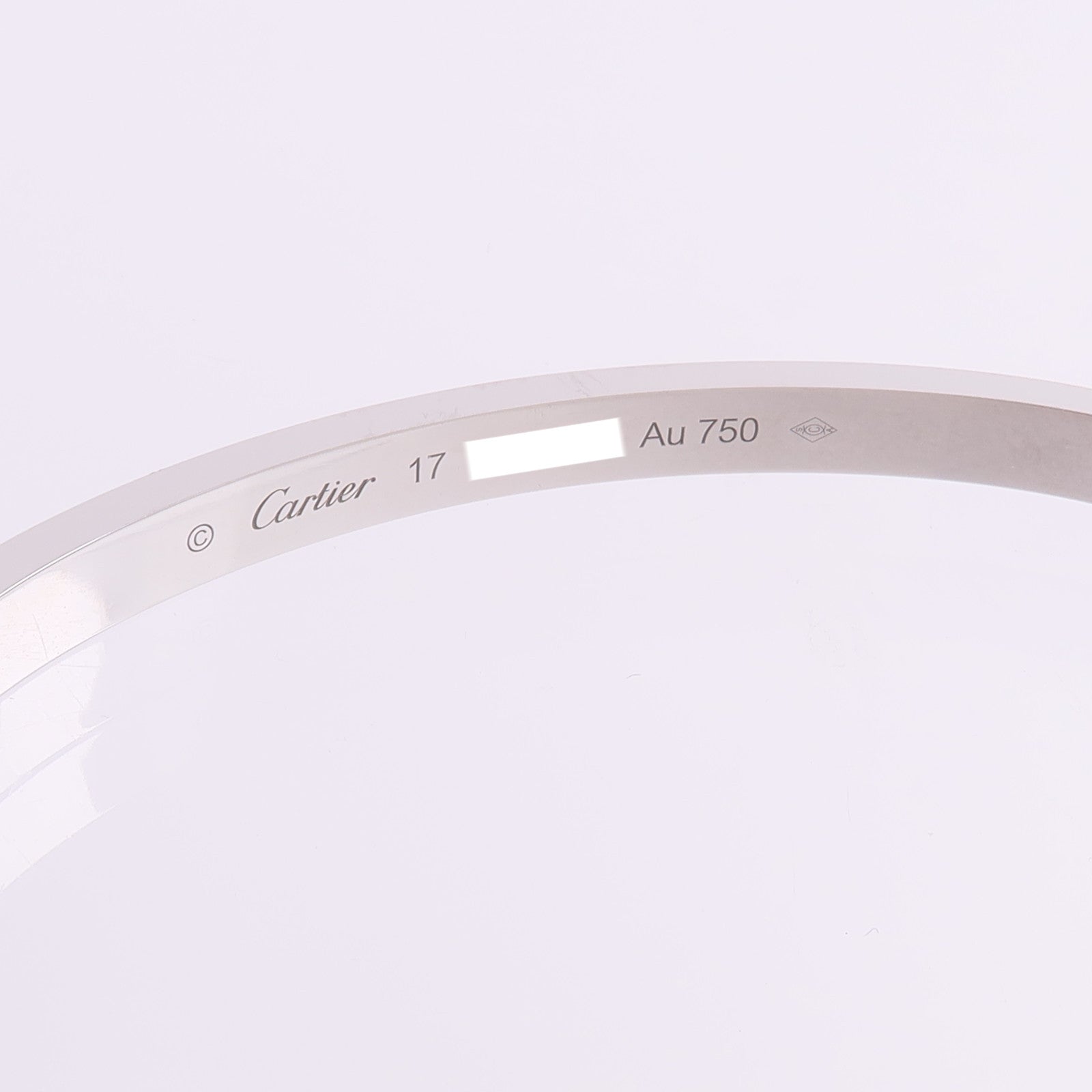 CARTIER 【激減優惠】18K白金Love Bracelet Full Diamonds Small Model鑽石手鐲