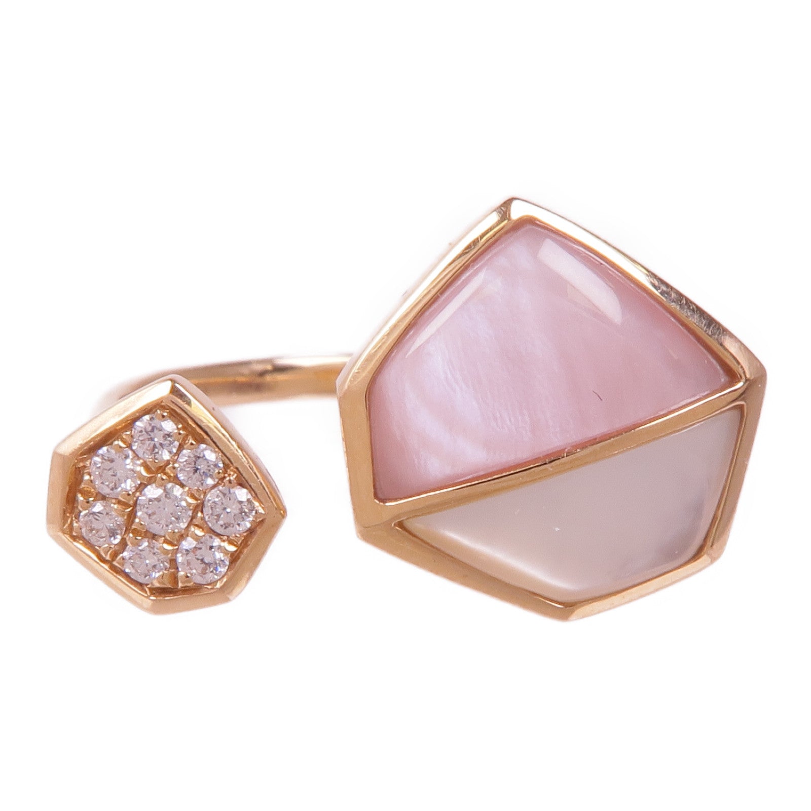 JEWELRY 18K玫瑰金Pearl Ring珍珠母戒指US#7.25