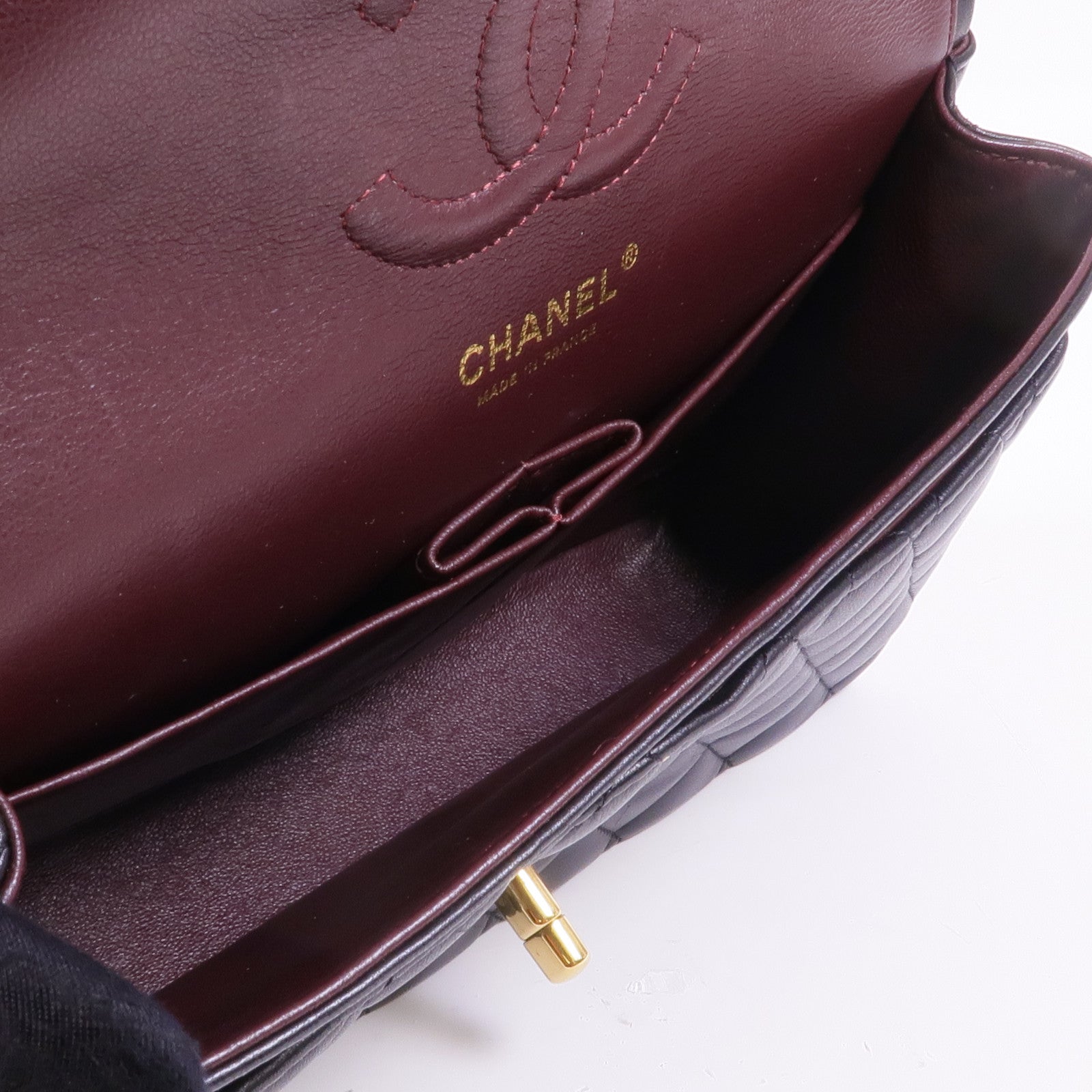 CHANEL 羊皮皮革Classic 25金扣鏈帶肩背袋