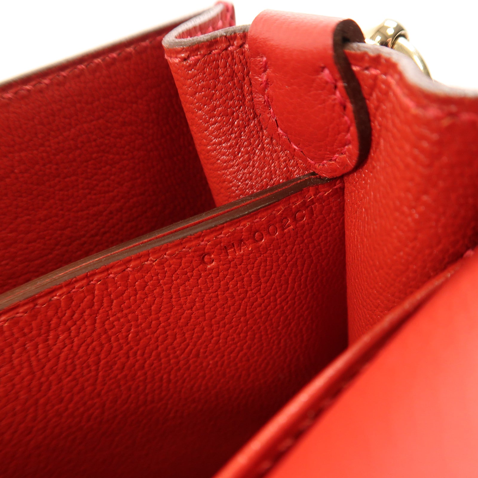 HERMES Evercolor皮革Mini Roulis金扣肩背袋