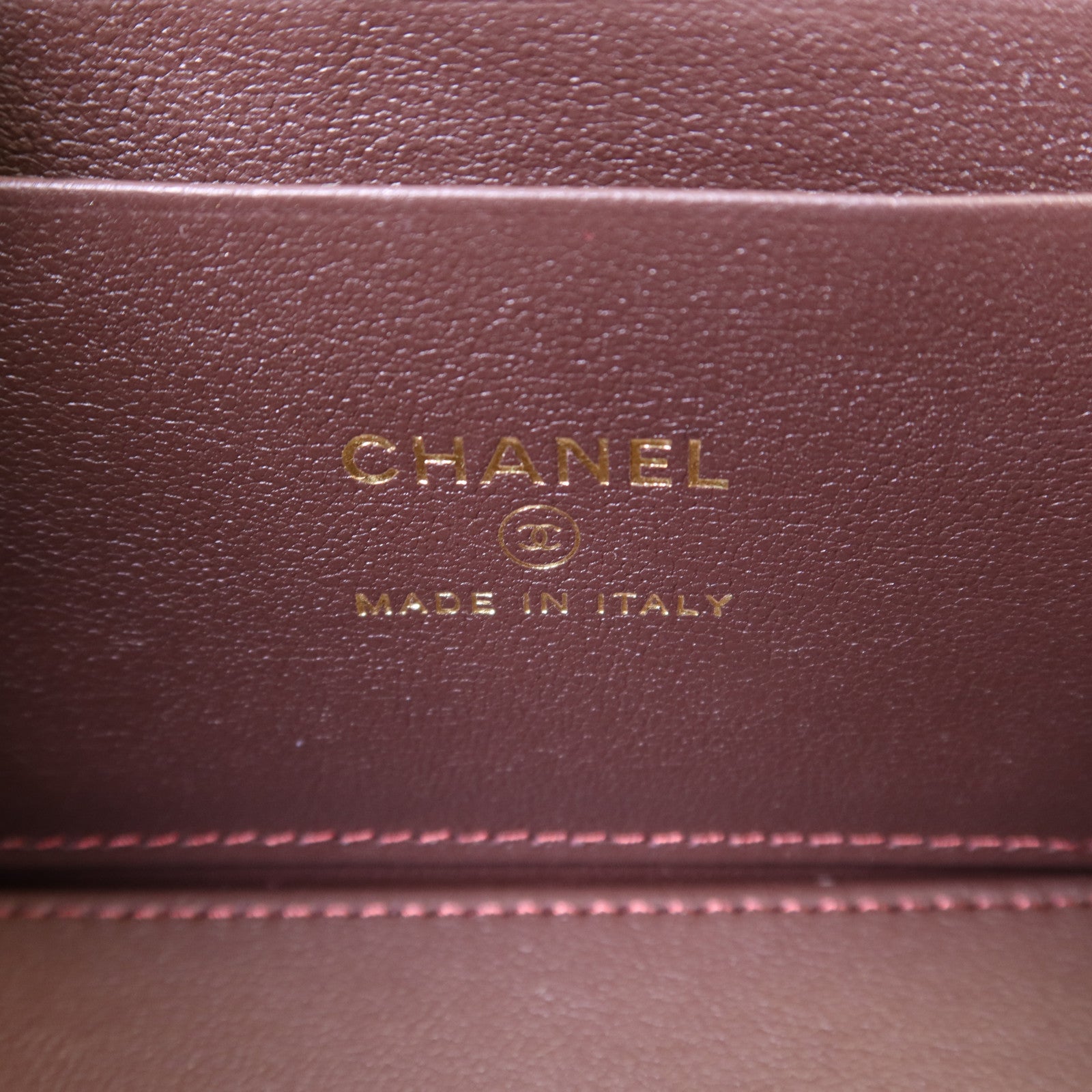 CHANEL 羊皮皮革Vanity Case金扣鏈帶肩背袋