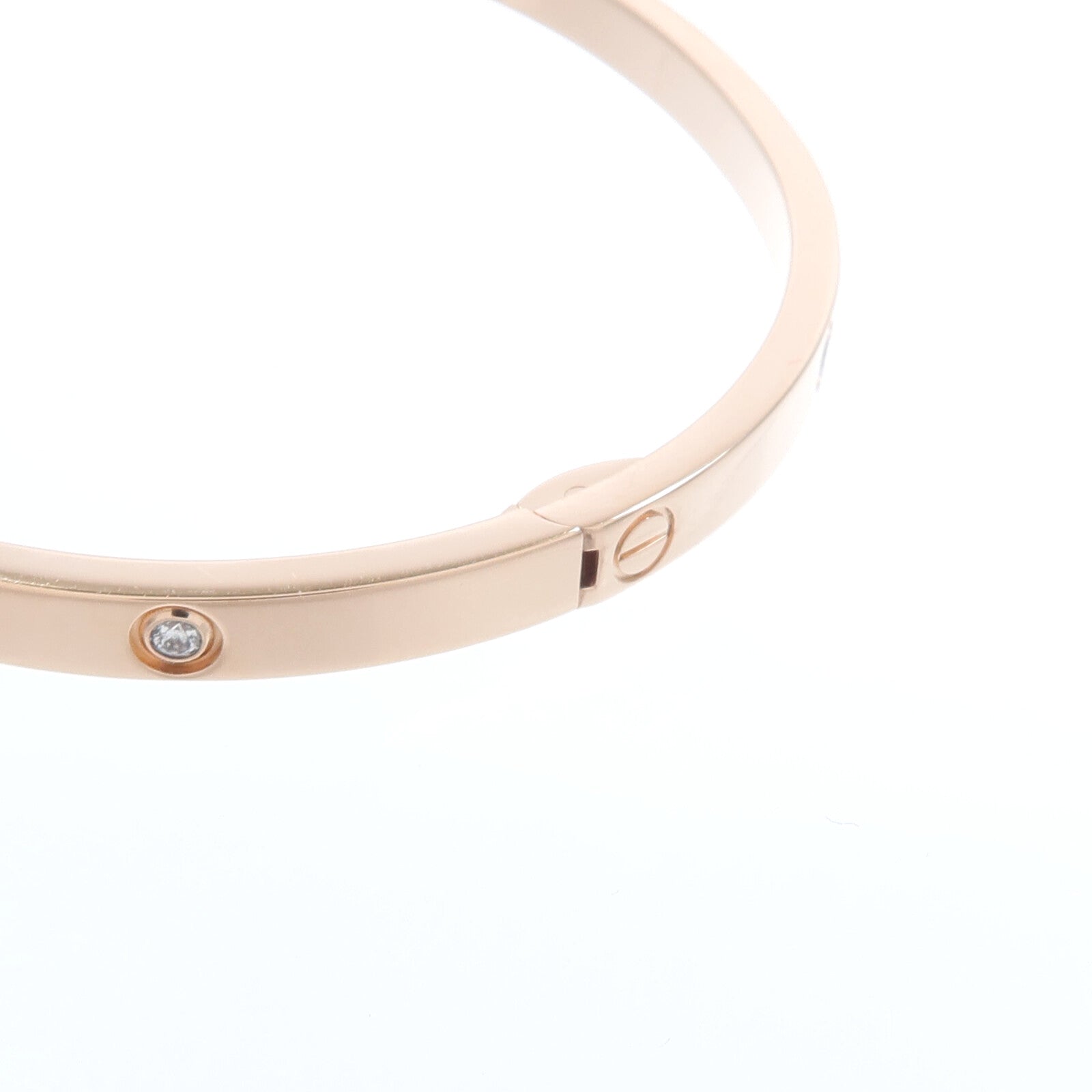 CARTIER 18K玫瑰金Love Bracelet Small Model 10 Diamonds鑽石手鐲