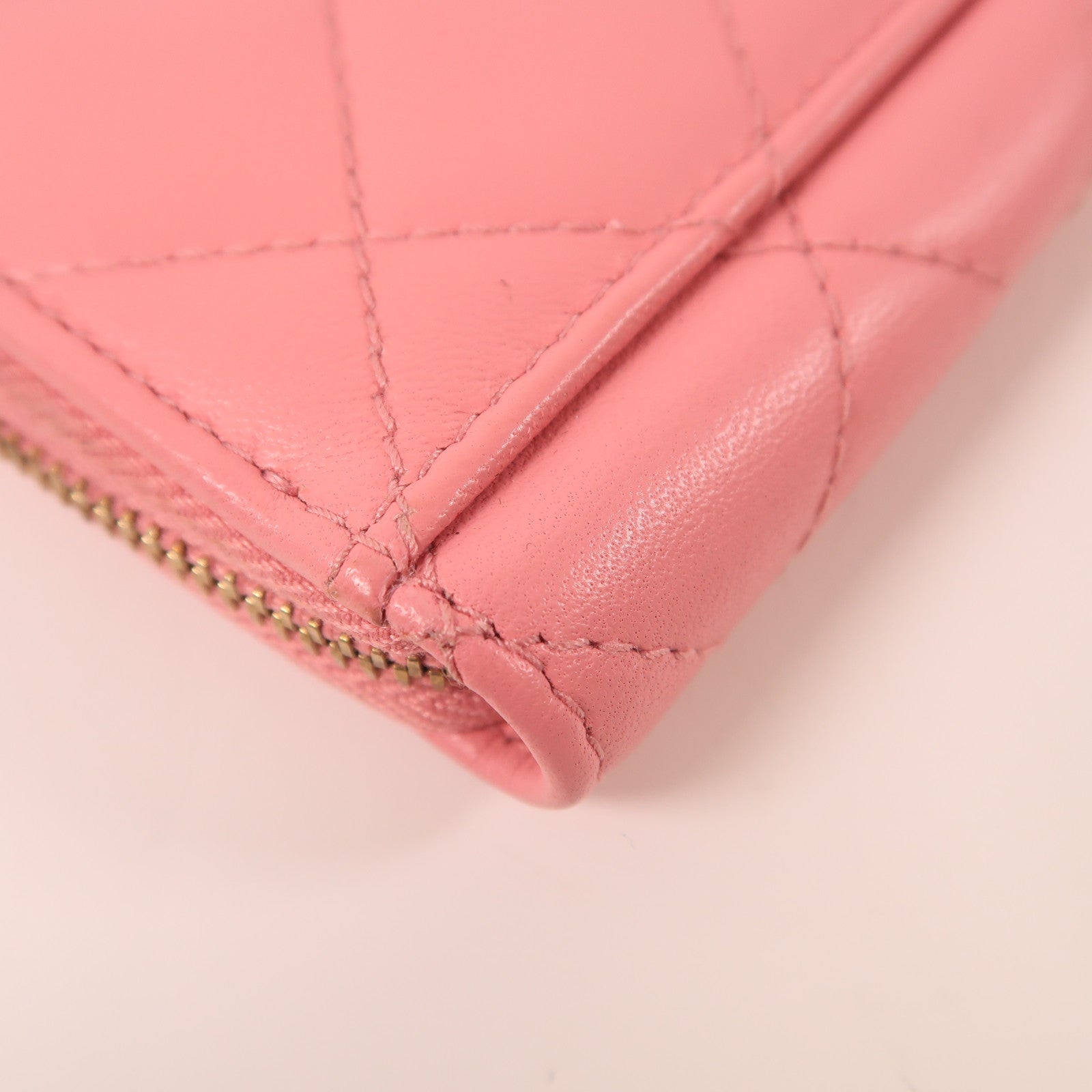 CHANEL 【激減優惠】羊皮皮革Card Case金扣卡片套