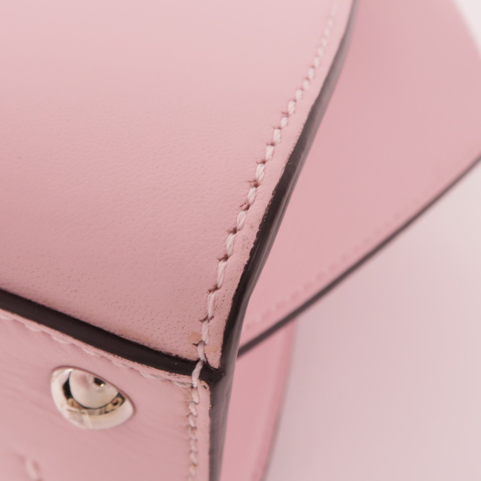 FENDI 牛皮皮革2 Way Shoulder銀扣手挽肩背兩用袋
