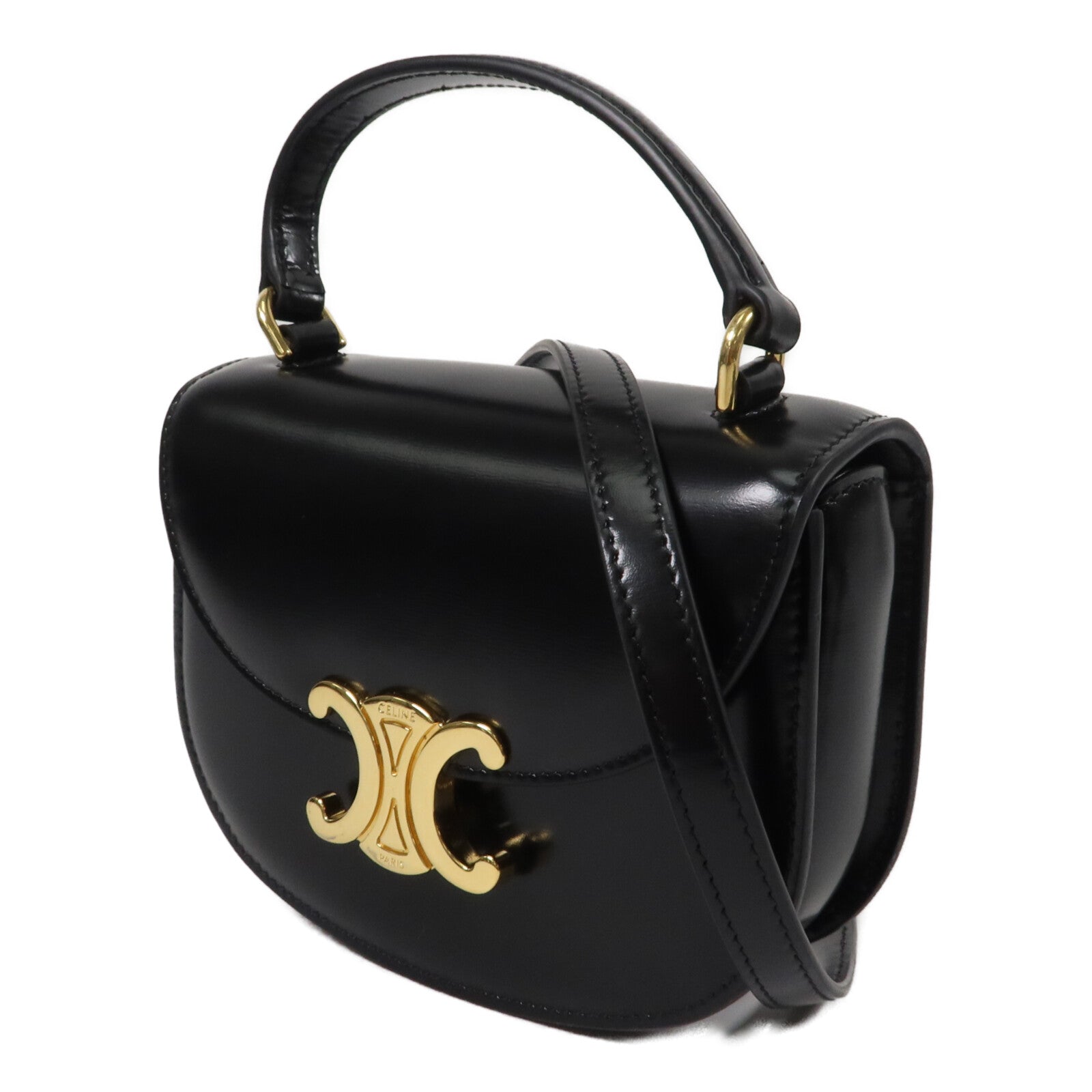 CELINE 牛皮皮革Mini Besace Clea手挽肩背兩用袋