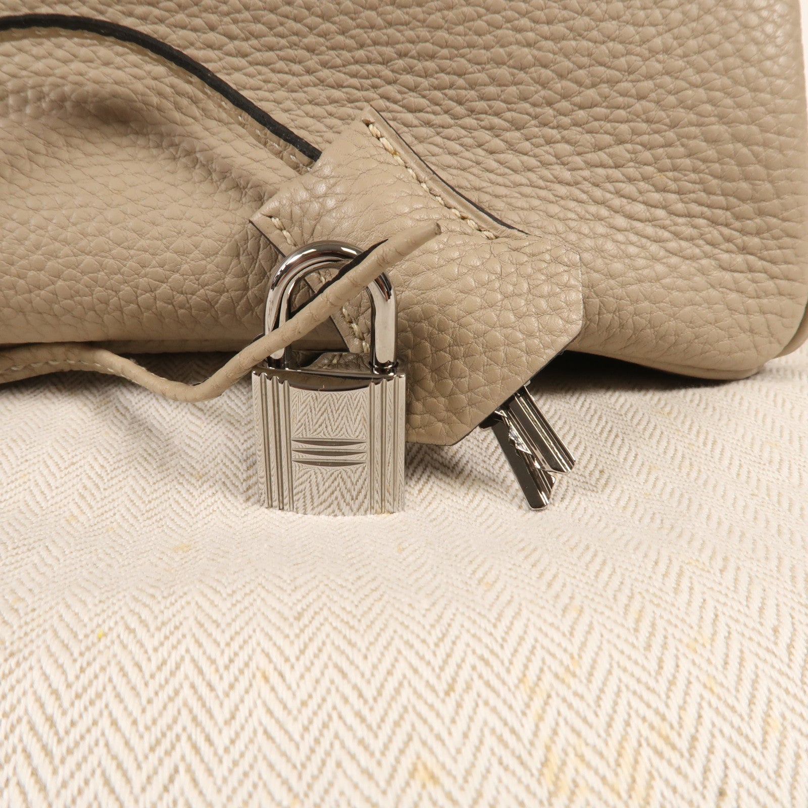 HERMES Clemence皮革Birkin 35銀扣手挽袋Trench