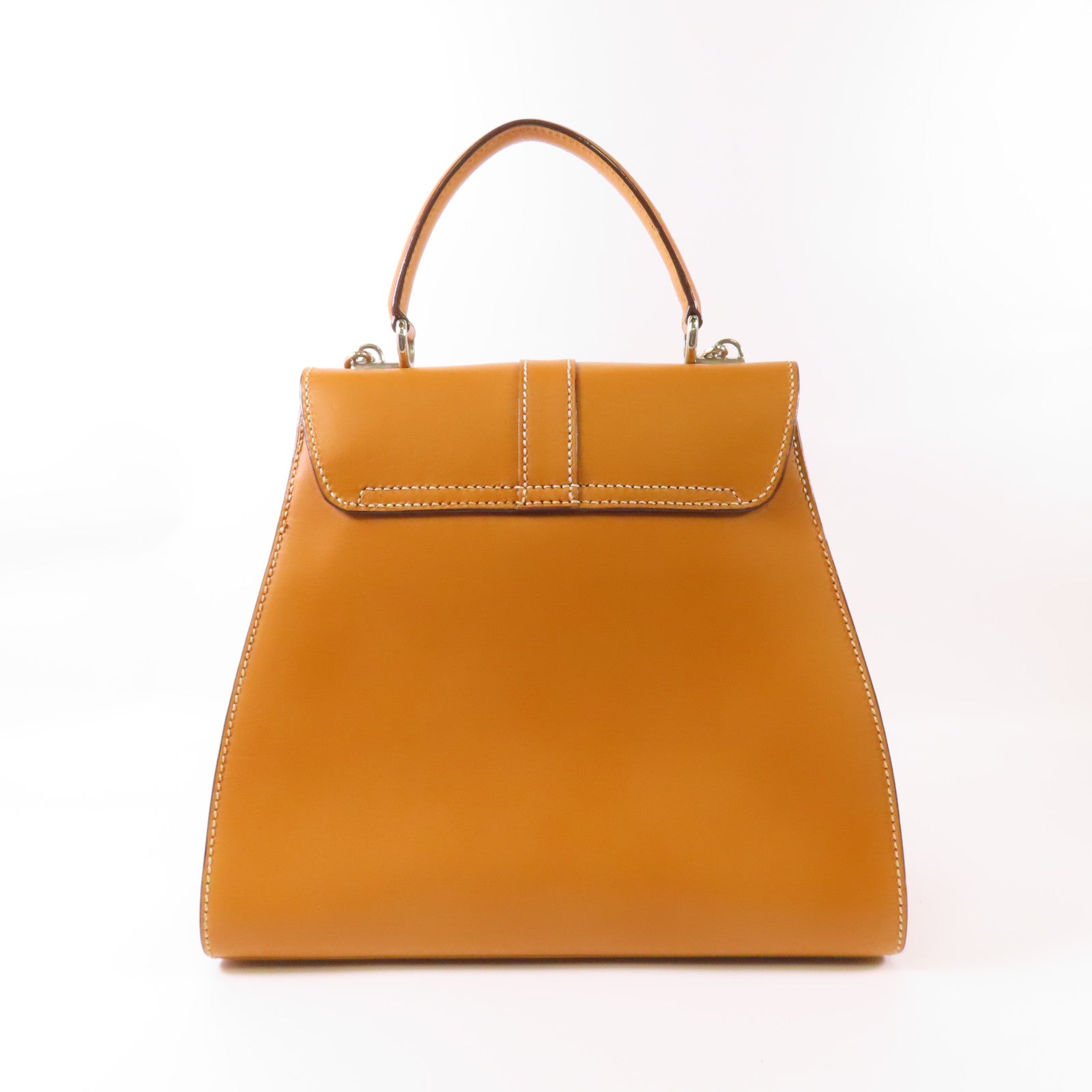GUCCI 皮革Vintage Flap Buckle銀扣手挽肩背兩用袋
