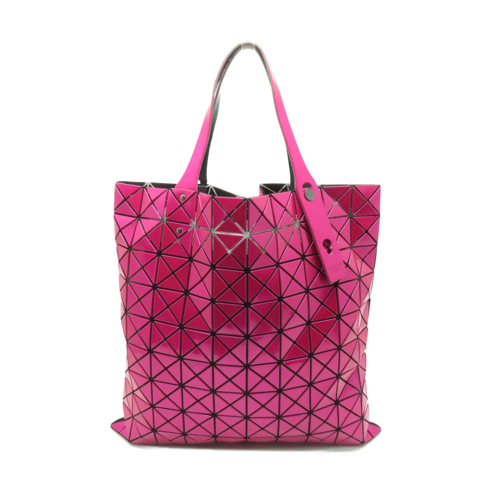 ISSEY MIYAKE 【激減優惠】PVC ISSEY MIYAKE Bao Bao Tote Bag銀扣手挽袋粉紅色