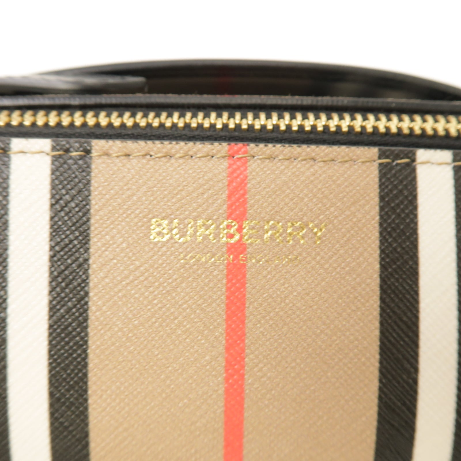 BURBERRY 塗層帆布2way Shoulder Bag金扣手挽肩背兩用袋米色
