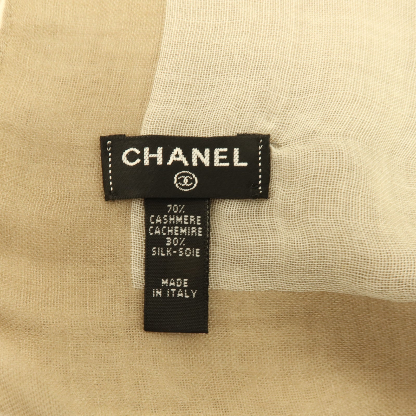 CHANEL 羊絨/絲質Scarf 205x75cm絲巾