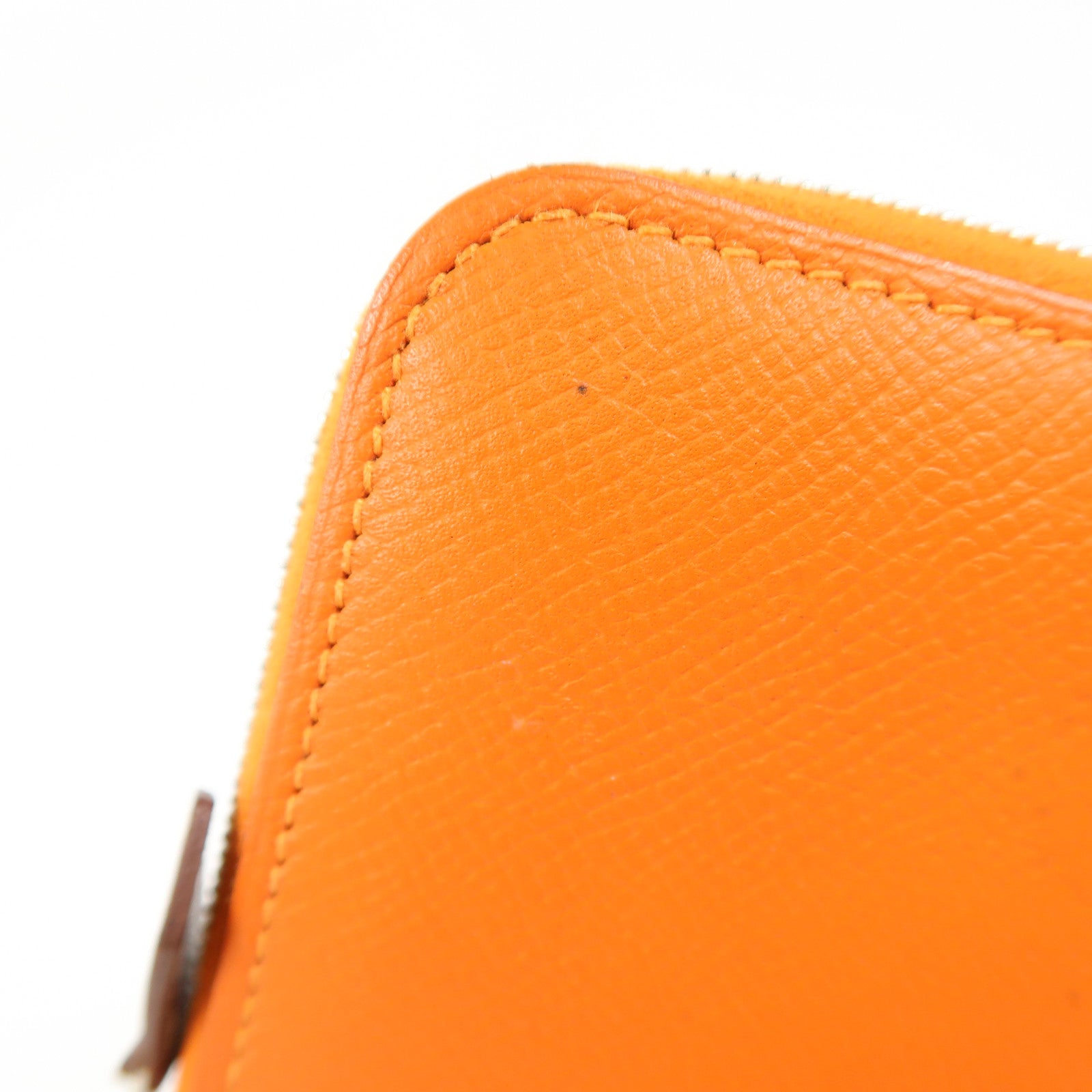 HERMES Evercolor皮革Silk In Compact銀扣錢包9J Feu