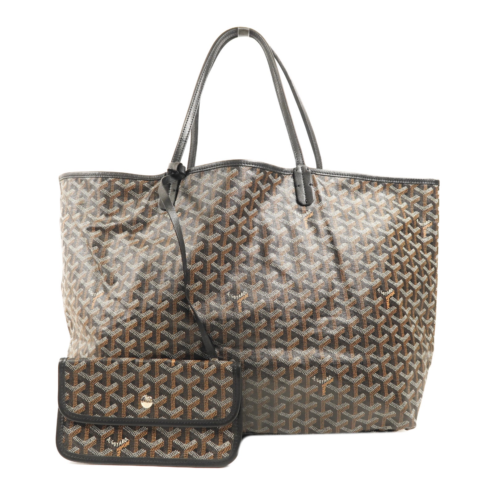 GOYARD 塗層帆布Saint Louis GM銀扣手挽袋