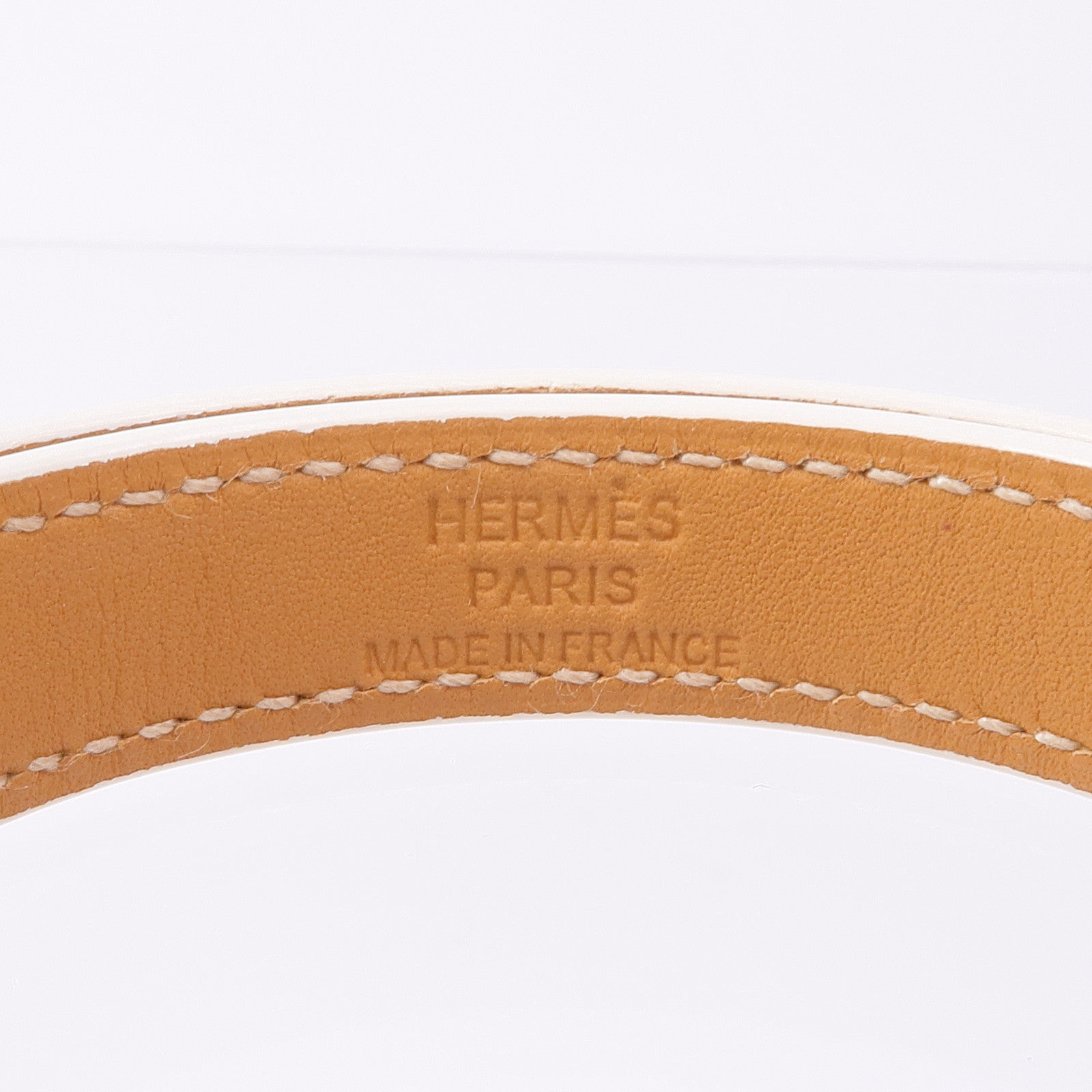 HERMES Epsom皮革Kelly Double Tour Bracelet銀扣手帶