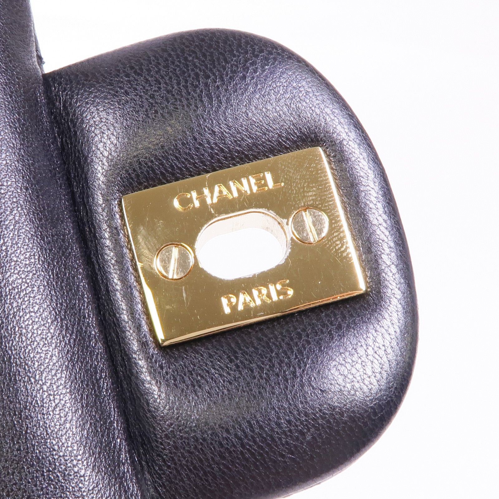 CHANEL 羊皮皮革Classic 25金扣鏈帶肩背袋