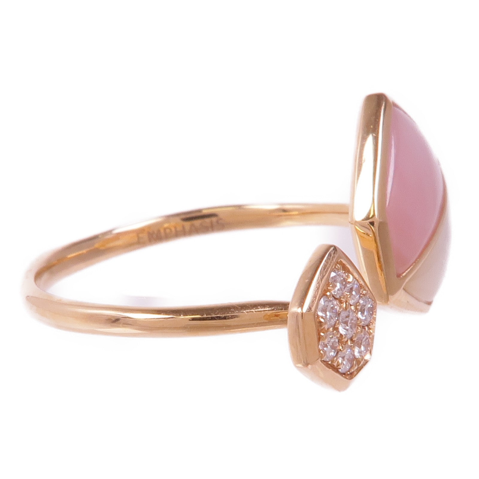 JEWELRY 18K玫瑰金Pearl Ring珍珠母戒指US#7.25