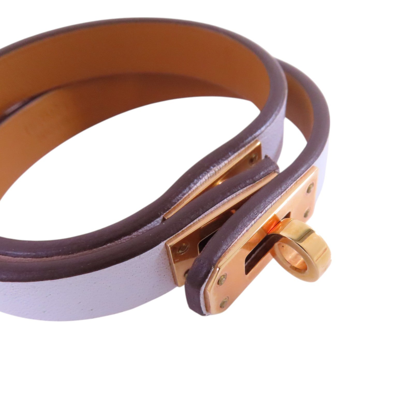 HERMES Swift皮革Kelly Double Tour T1 Bracelet金扣手鏈