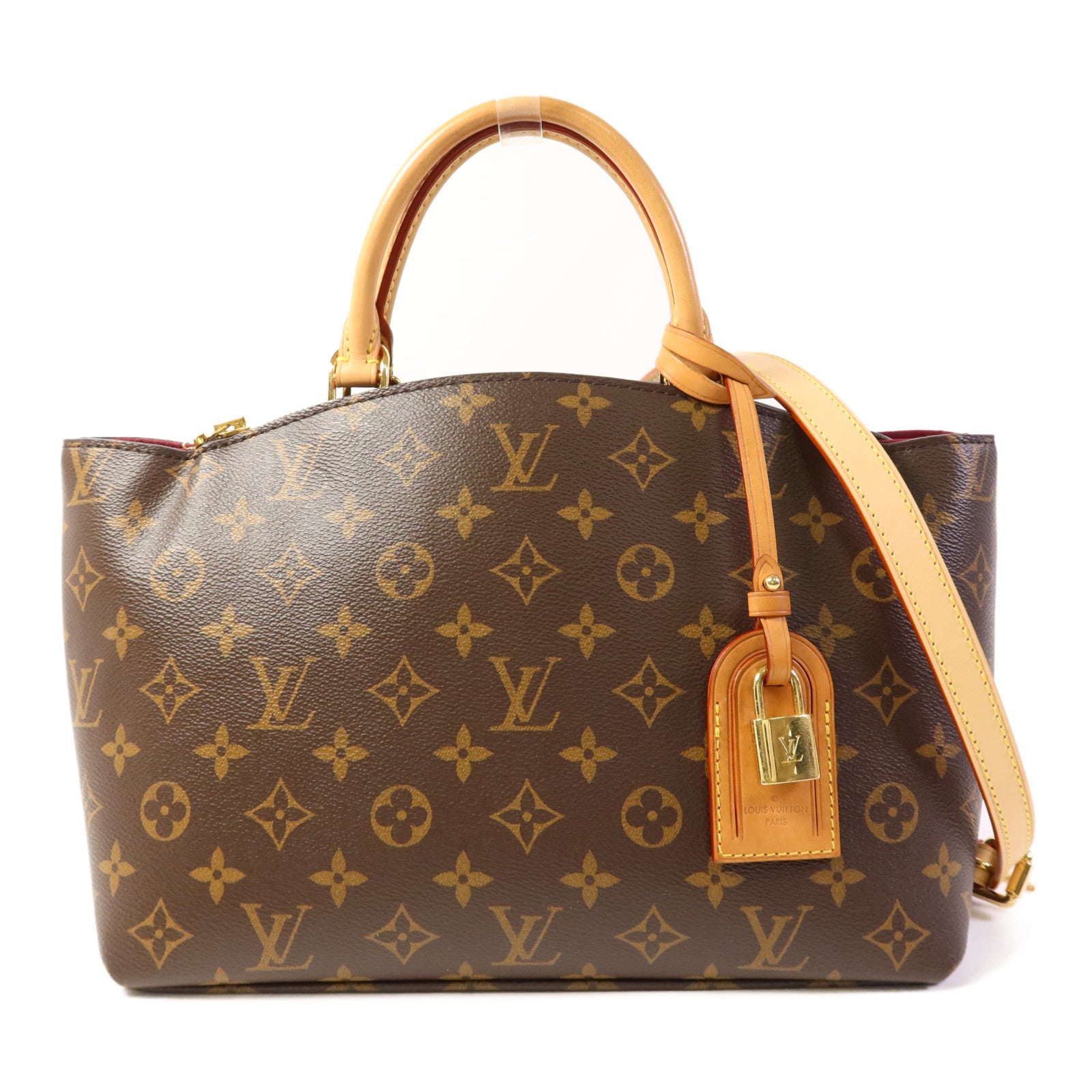 LOUIS VUITTON Monogram Petit Palais金扣手挽肩背兩用袋棕色
