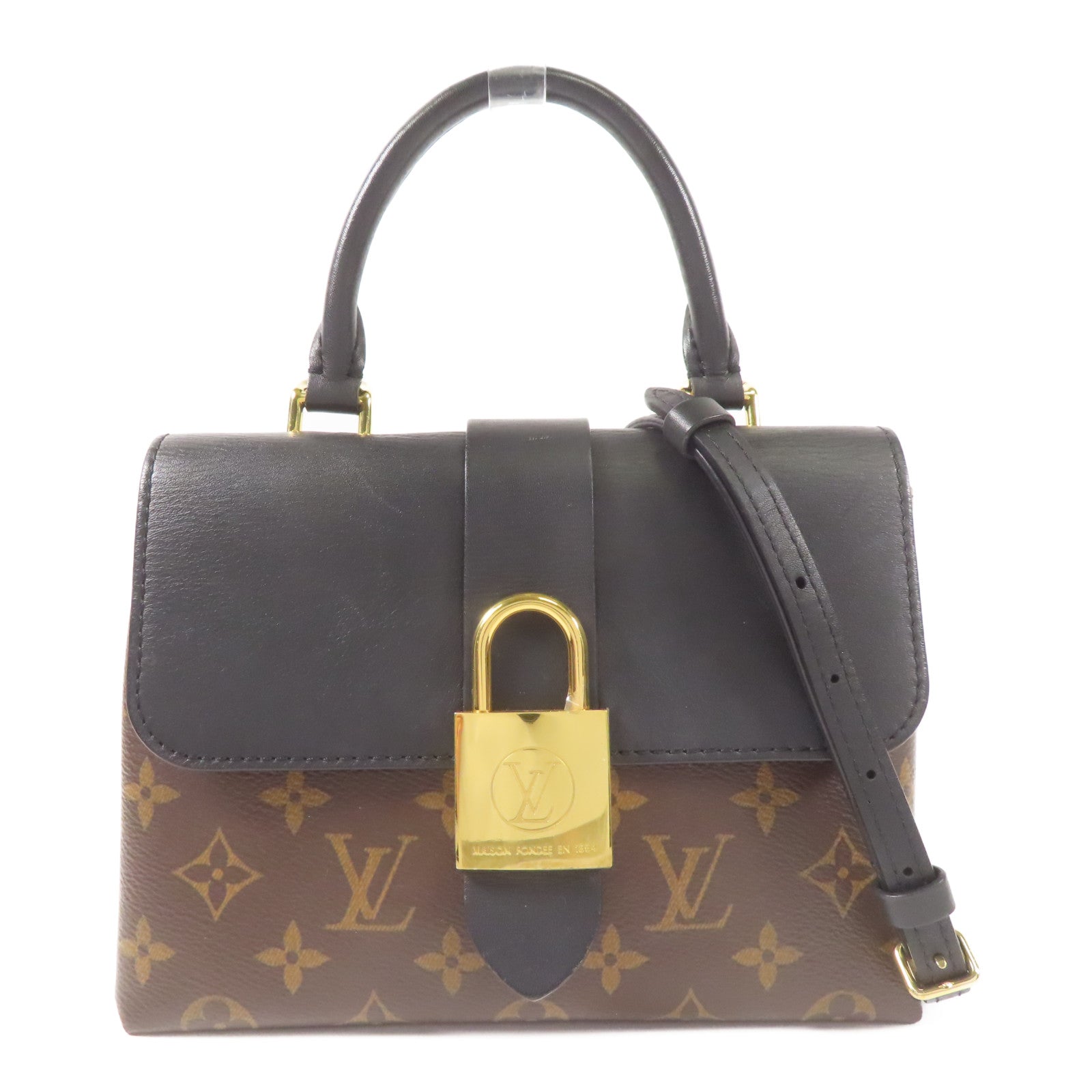 LOUIS VUITTON LV GHW Locky BB 2way Shoulder Handbag M44141 Monogram Brown/Black