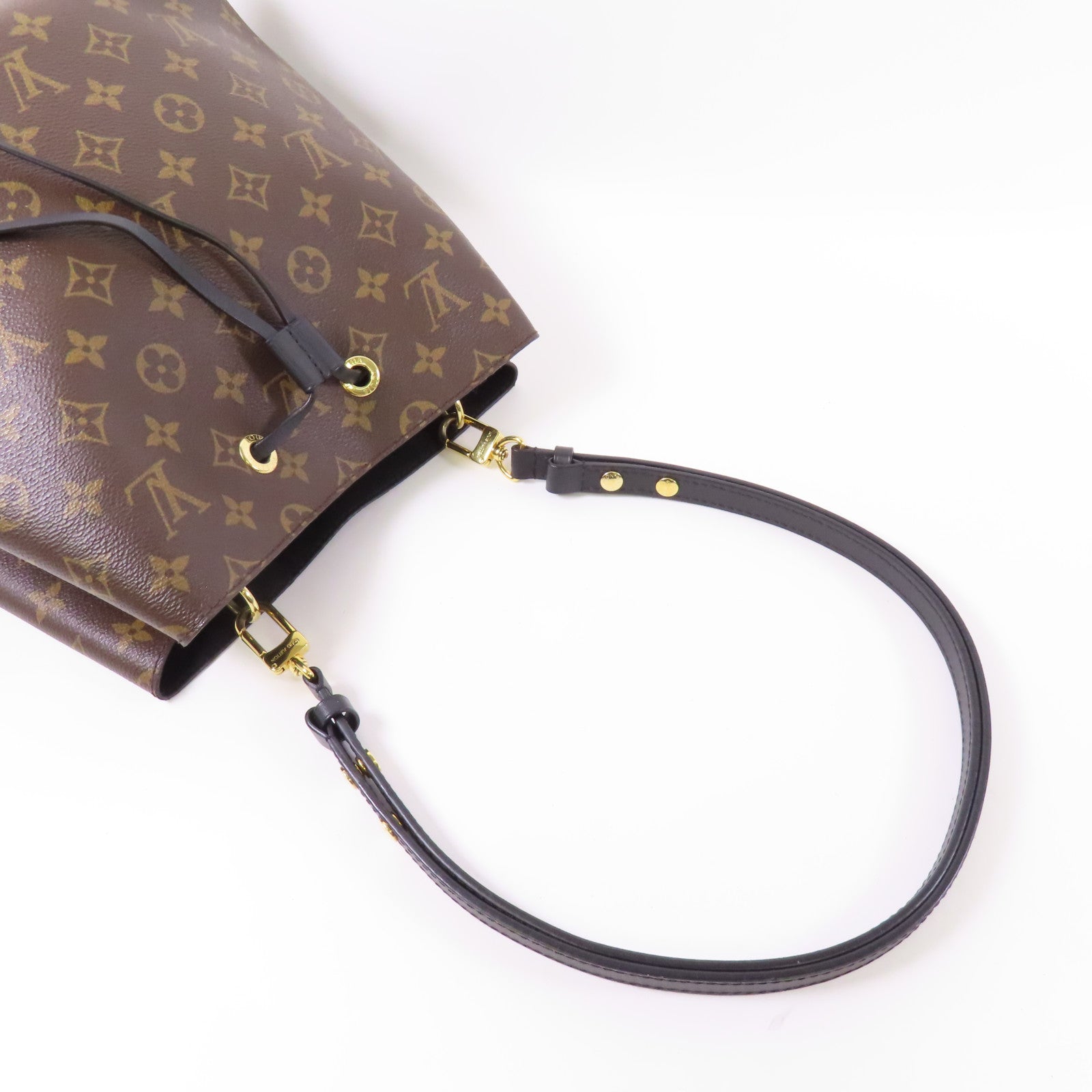 LOUIS VUITTON LV GHW Neo Noe MM Shoulder Handbag M44020 Monogram Brown