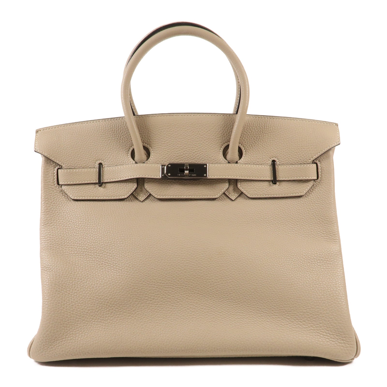 HERMES Clemence皮革Birkin 35銀扣手挽袋Trench