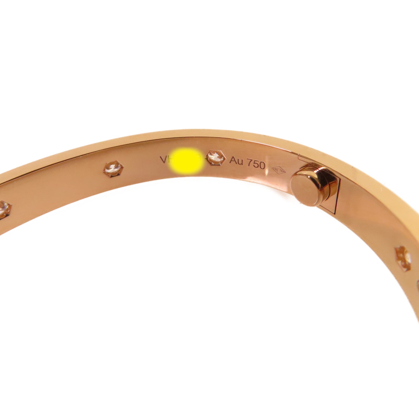 CARTIER 18K玫瑰金/鑽石10 Diamond Love Bracelet手鐲#16