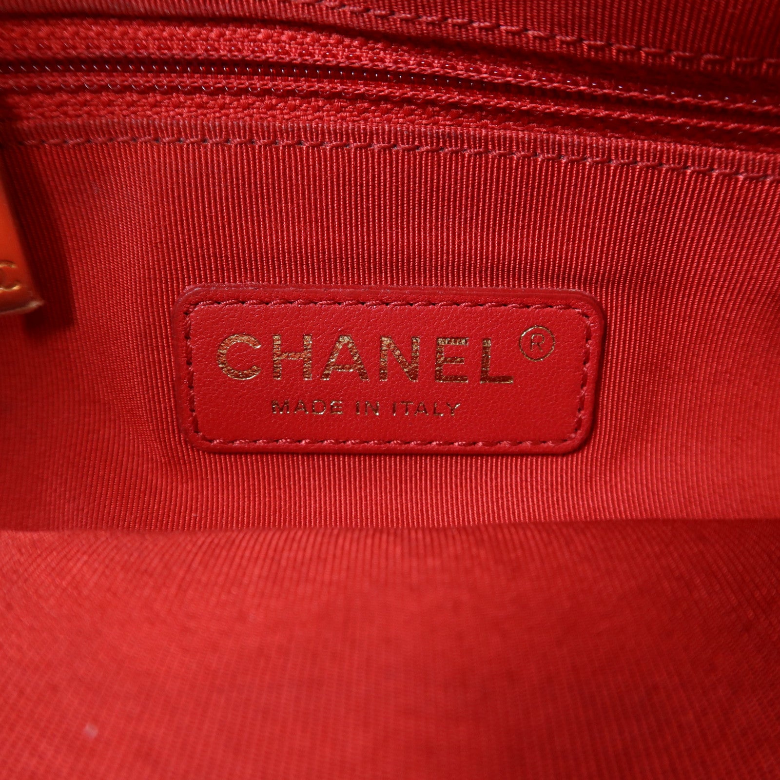 CHANEL 布料Chain Shoulder Bag金扣鏈帶肩背袋