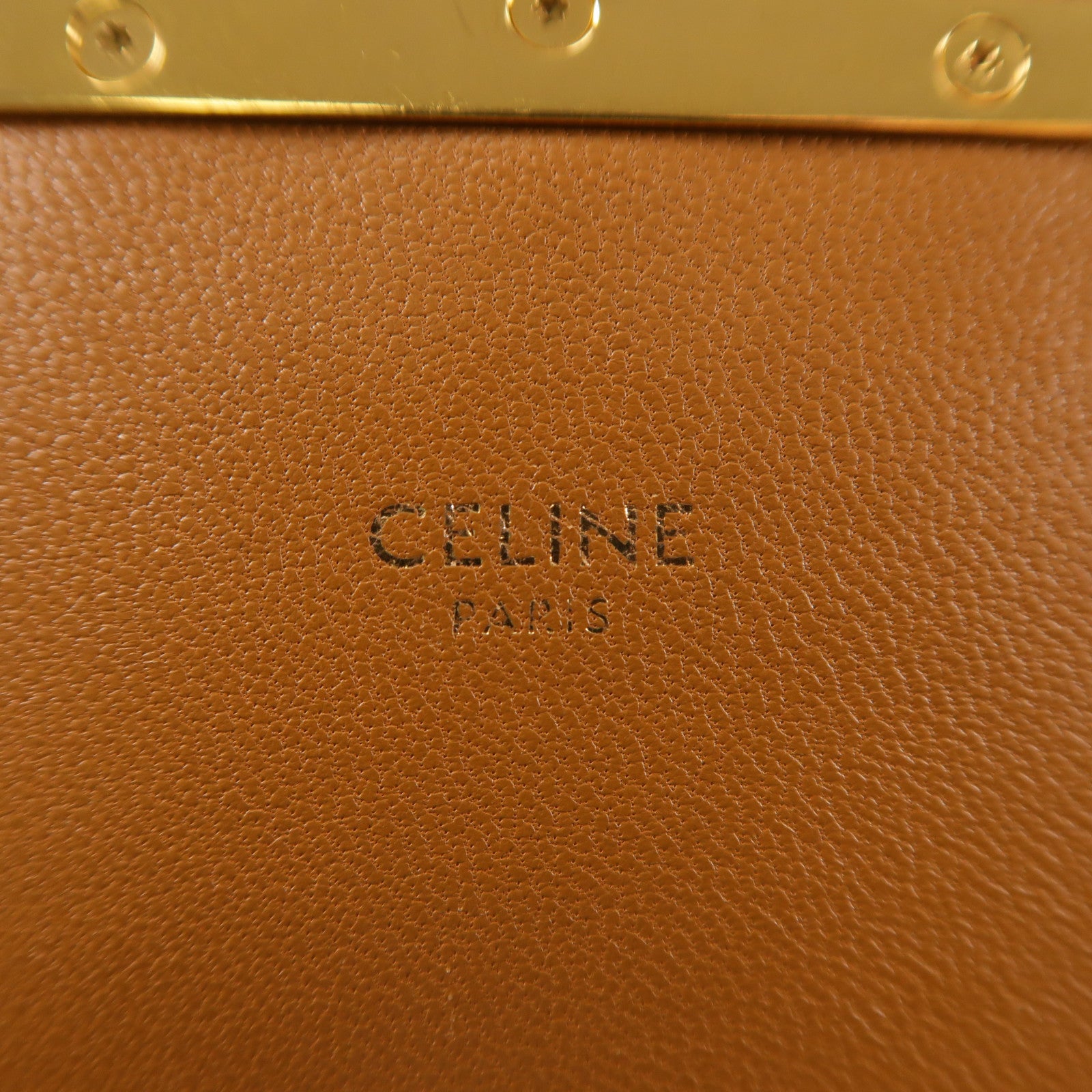 CELINE 帆布Teen Triomphe金扣肩背袋