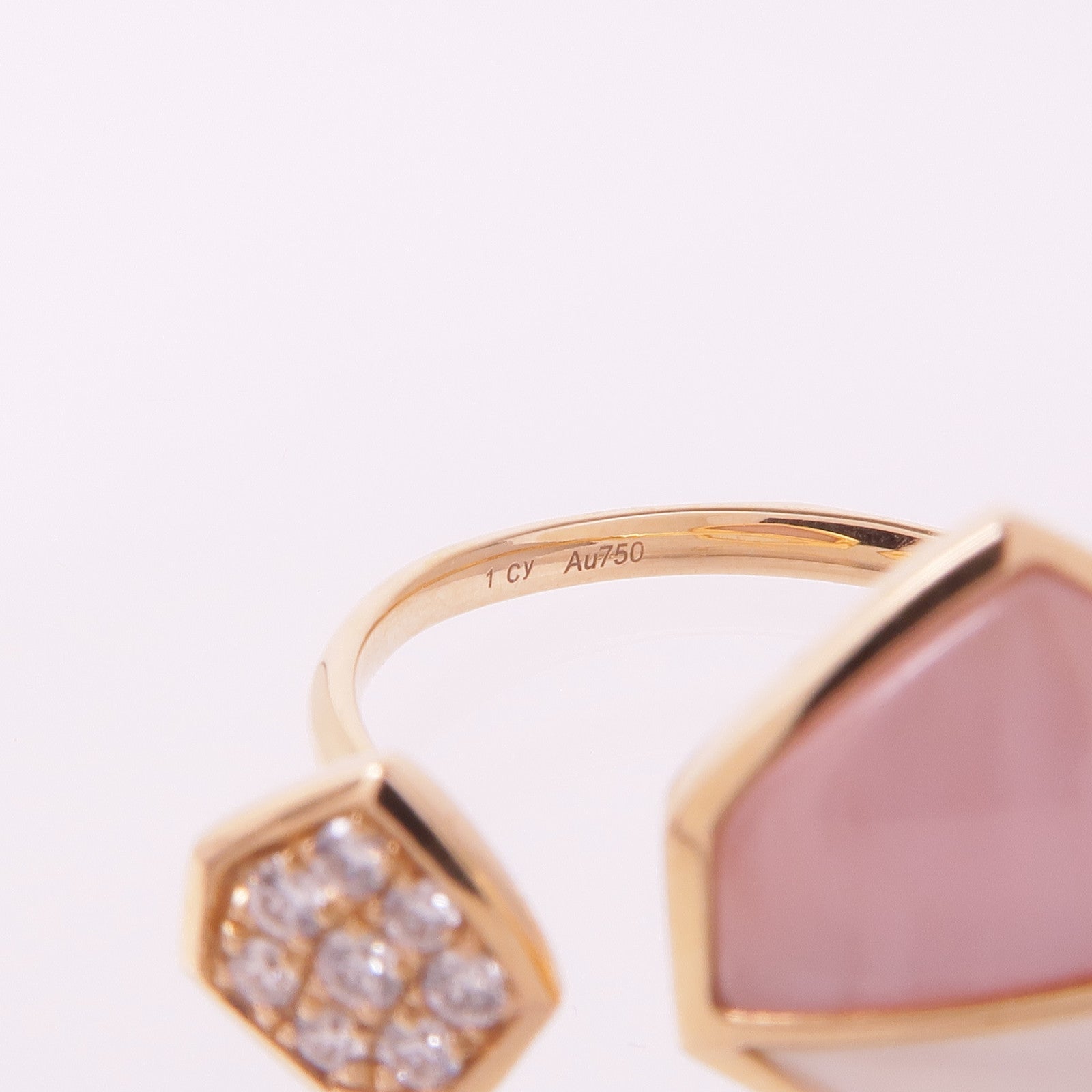 JEWELRY 18K玫瑰金Pearl Ring珍珠母戒指US#7.25