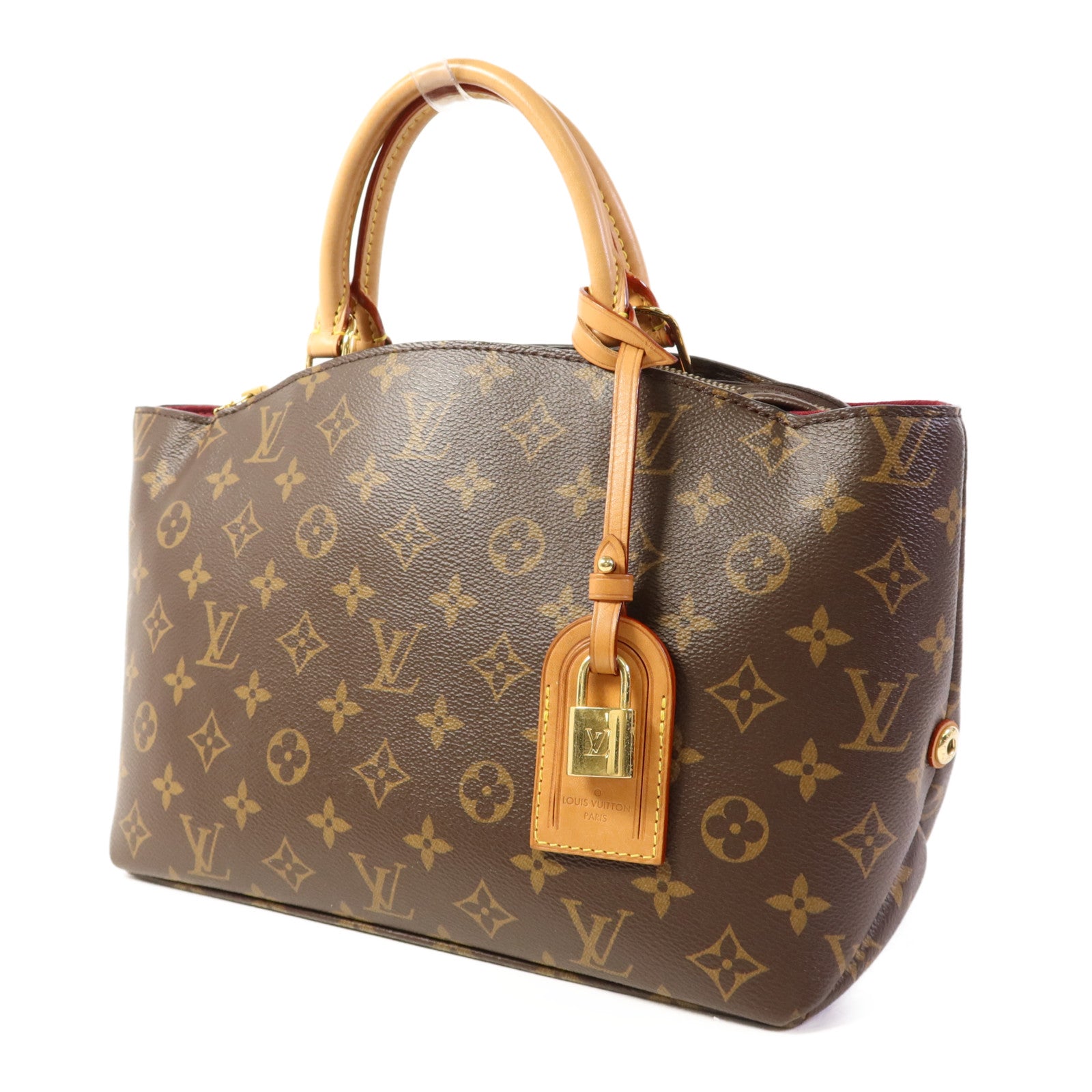 LOUIS VUITTON Monogram Petit Palais金扣手挽肩背兩用袋棕色