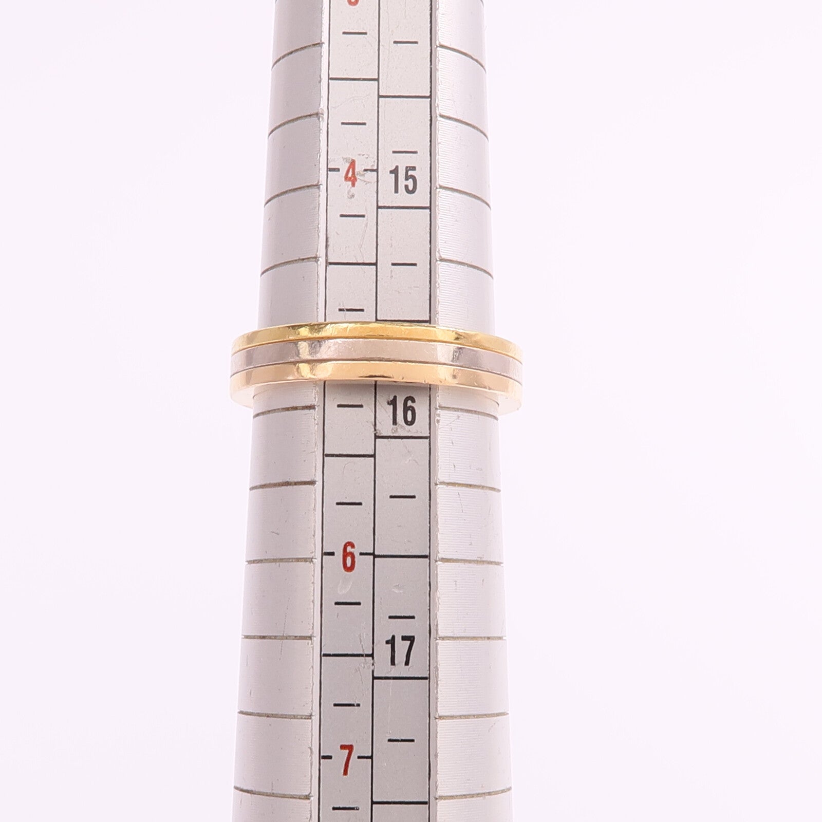 CARTIER 18K黃金/白金/玫瑰金Trinity Solitaire鑽石戒指Cartier#49/US#5
